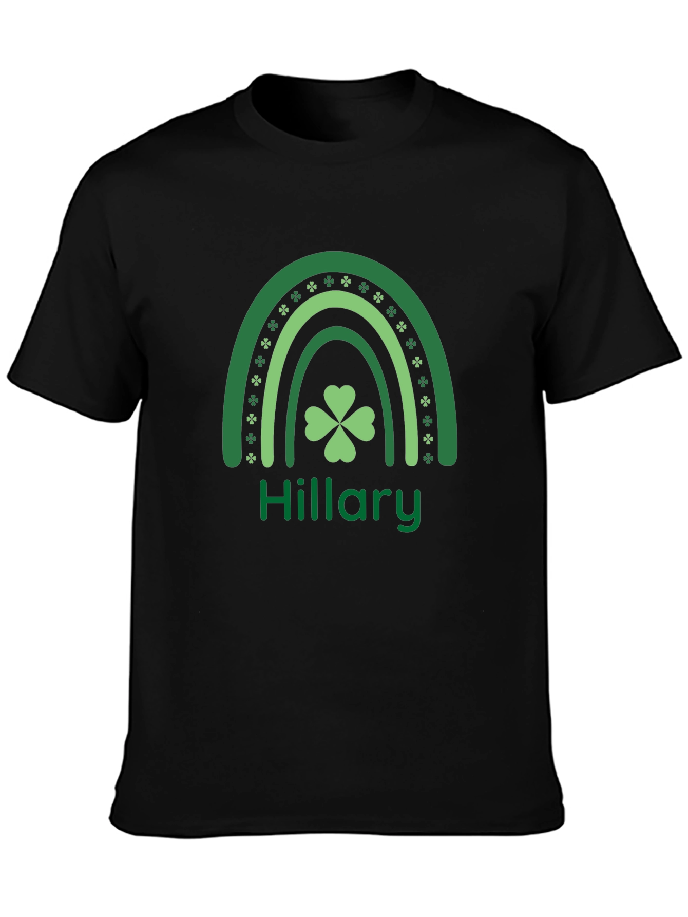 St. Patricks Day Hillary Rainbow Clover T-Shirt