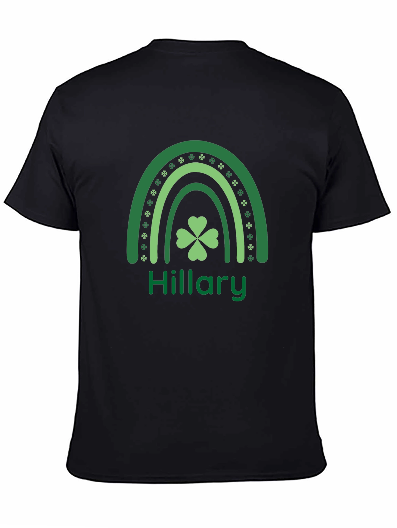 St. Patricks Day Hillary Rainbow Clover T-Shirt
