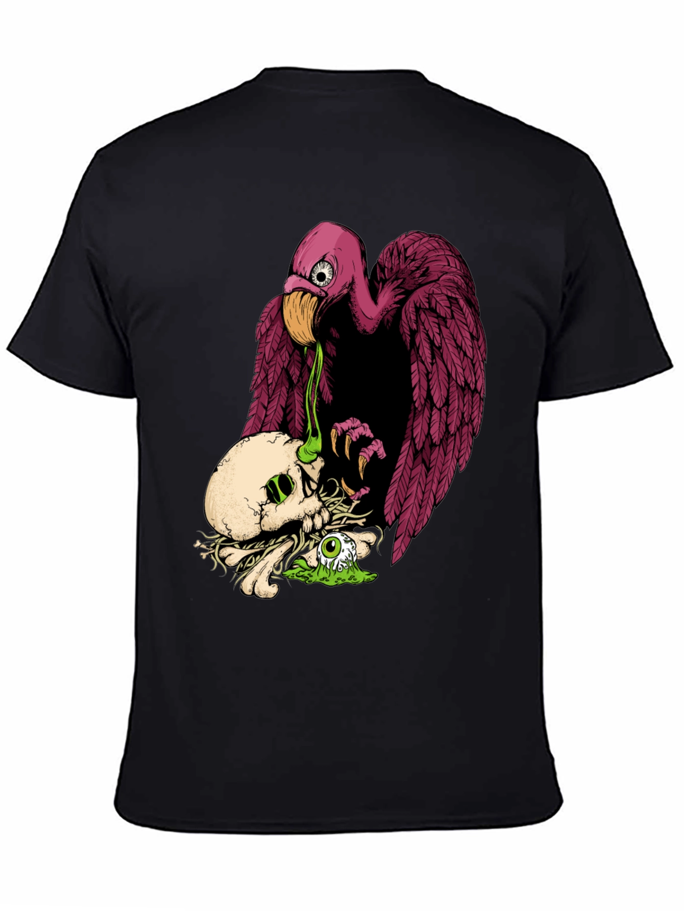 Skull & Vulture Graphic Tee - Unique Design