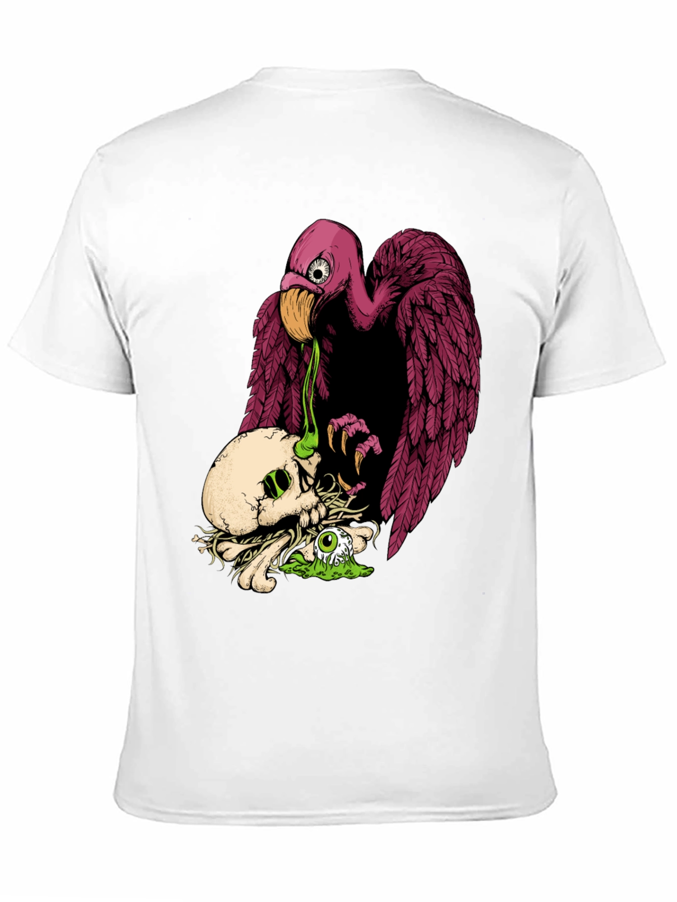Skull & Vulture Graphic Tee - Unique Design