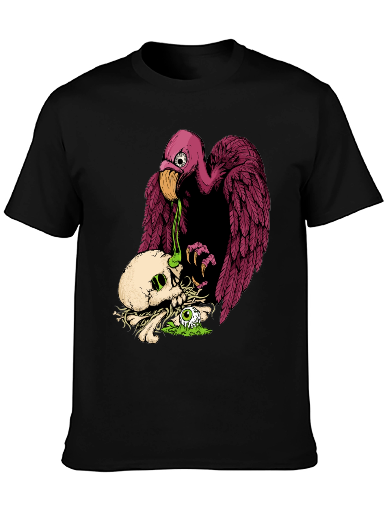 Skull & Vulture Graphic Tee - Unique Design
