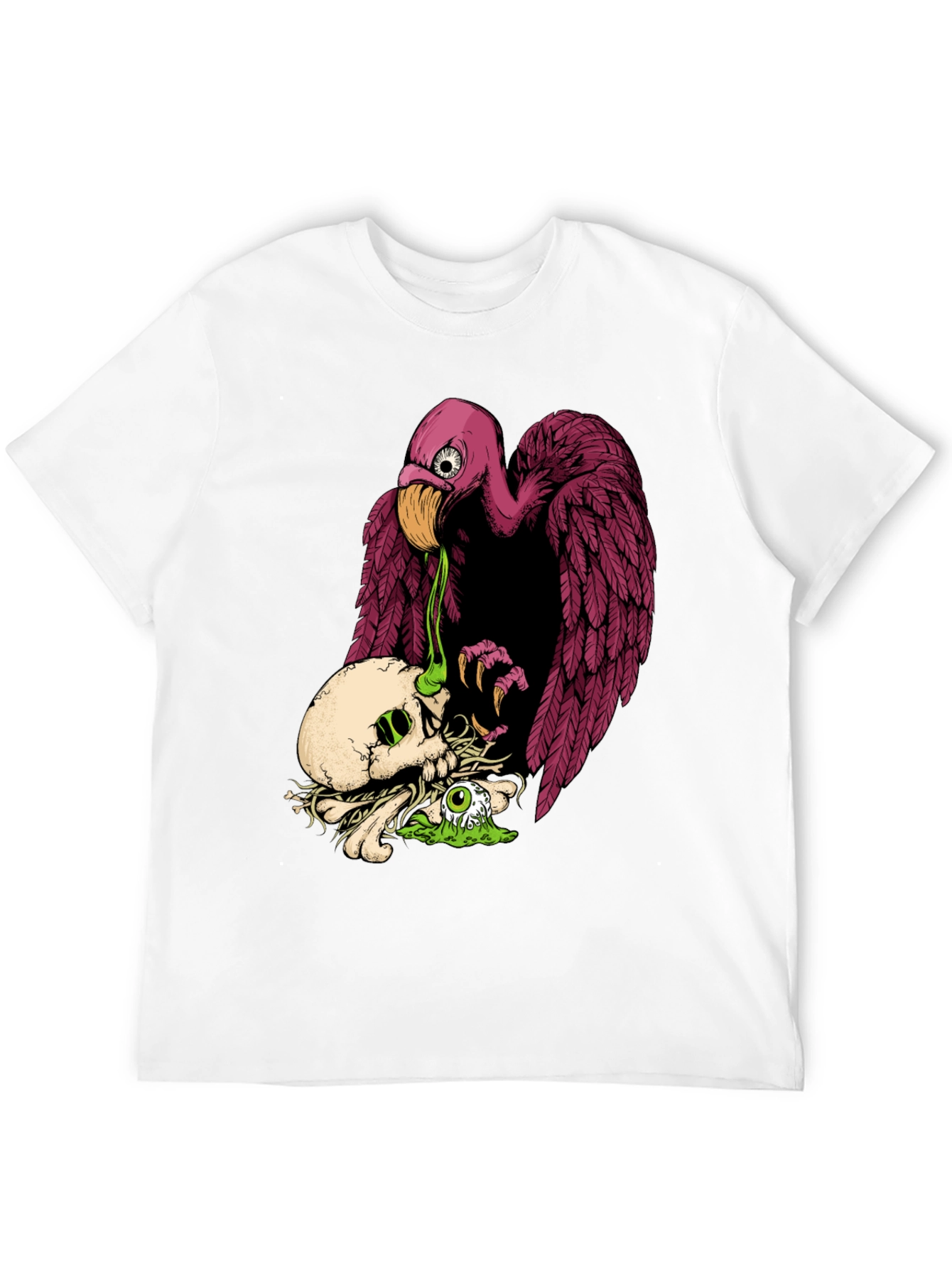 Skull & Vulture Graphic Tee - Unique Design
