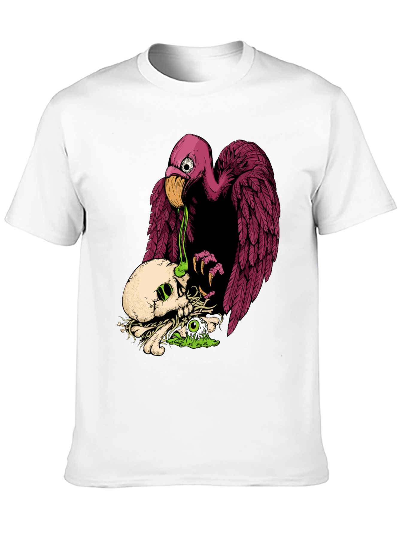 Skull & Vulture Graphic Tee - Unique Design