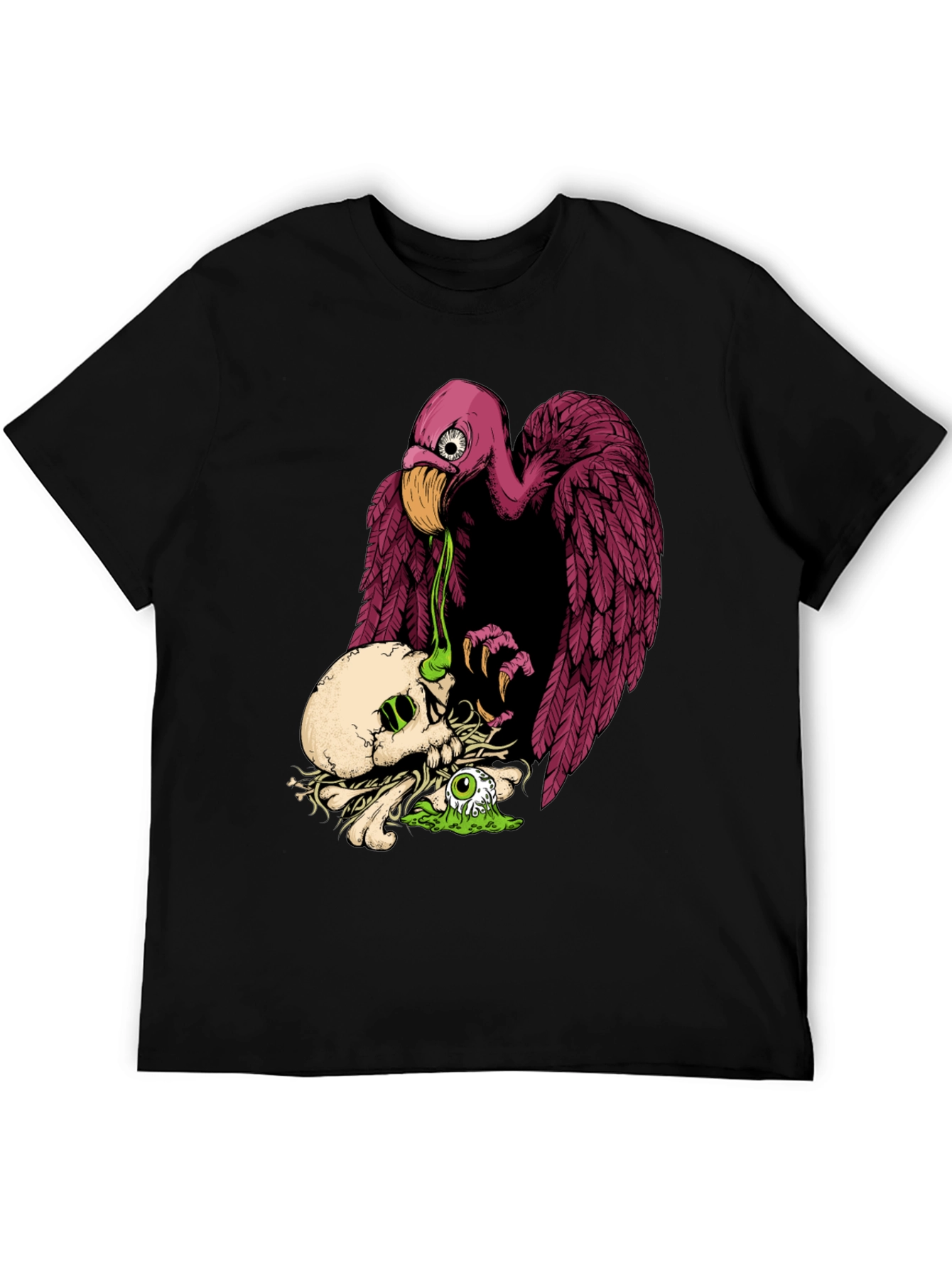 Skull & Vulture Graphic Tee - Unique Design
