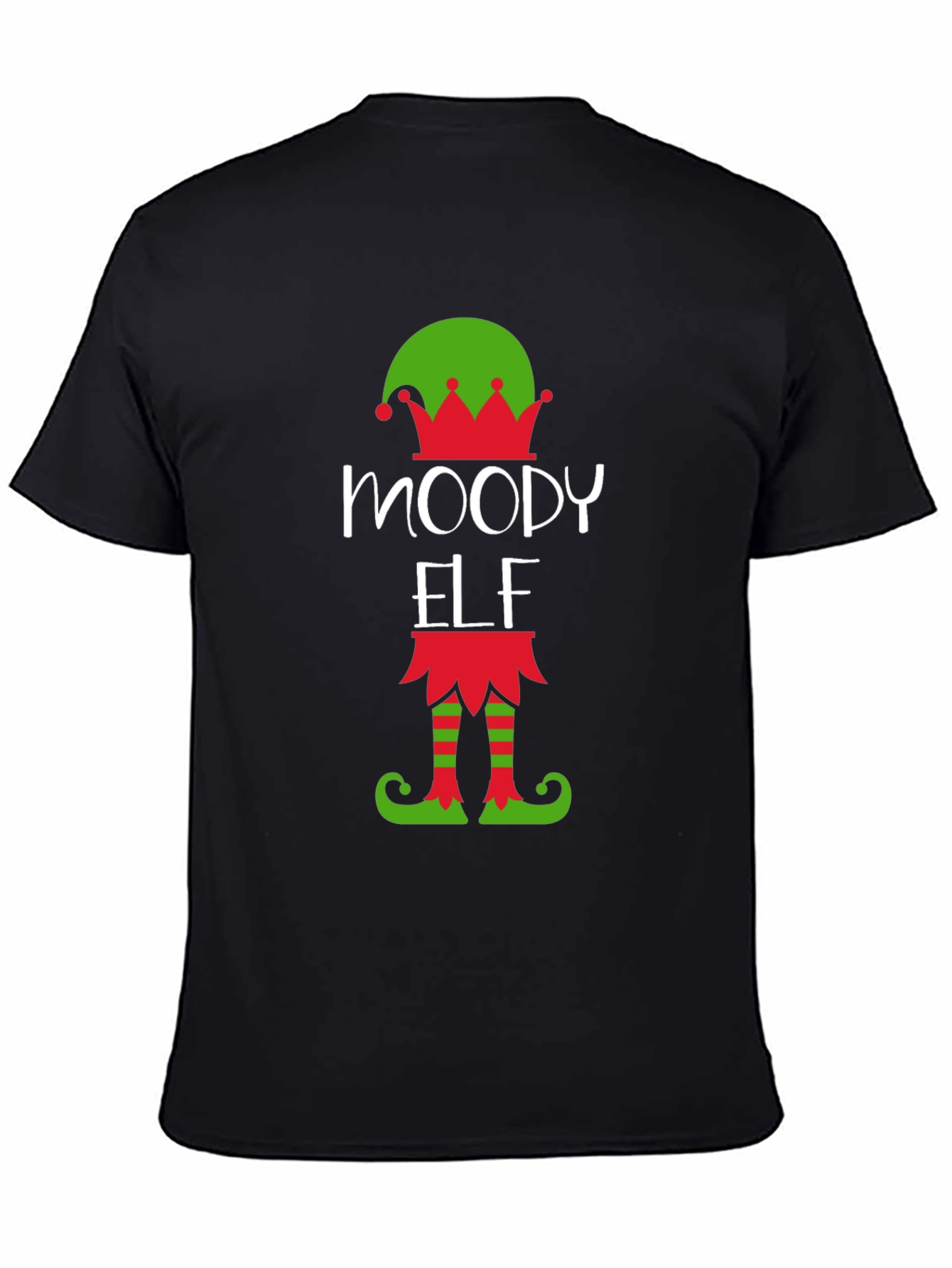 Moody Elf Christmas Graphic Tee