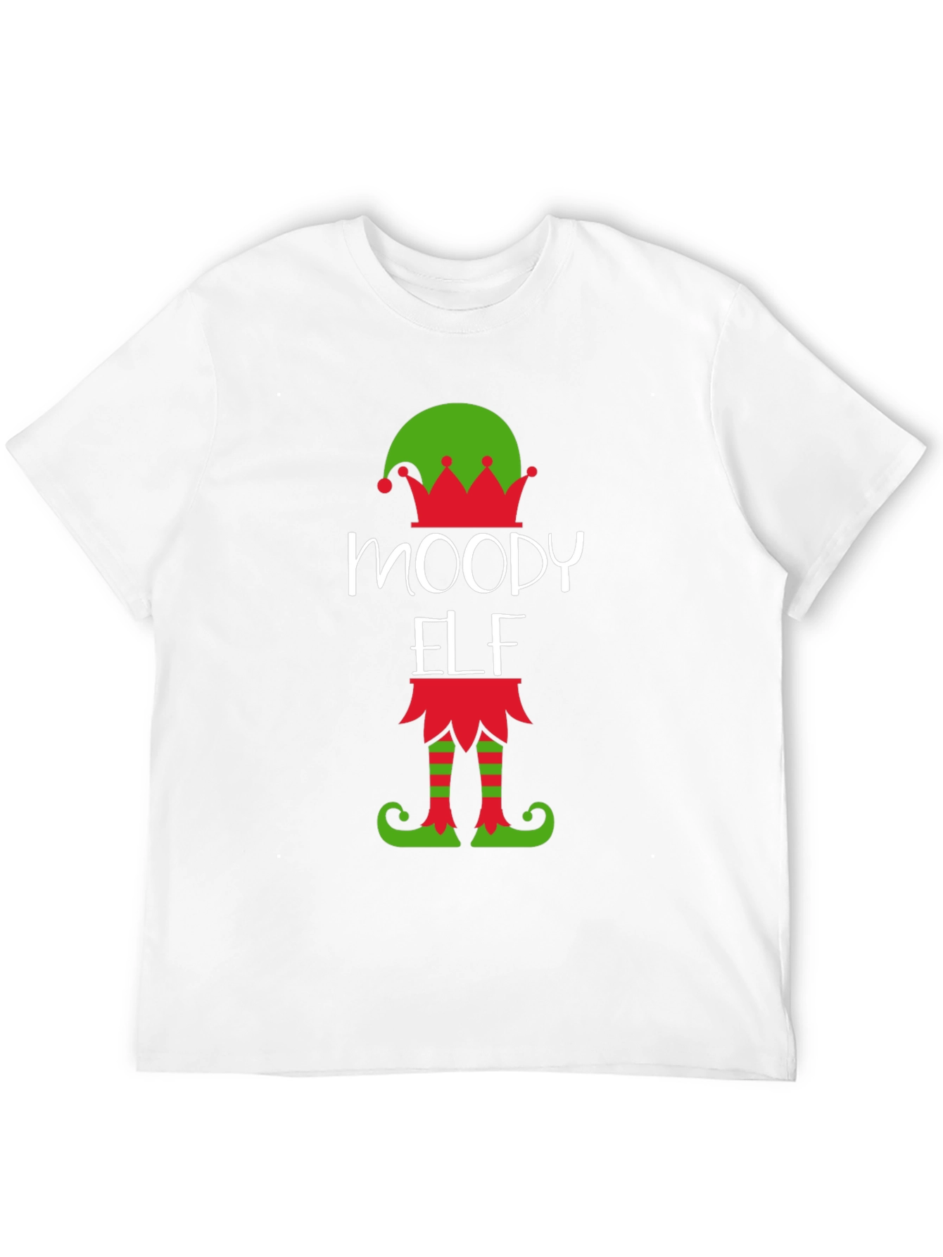 Moody Elf Christmas Graphic Tee