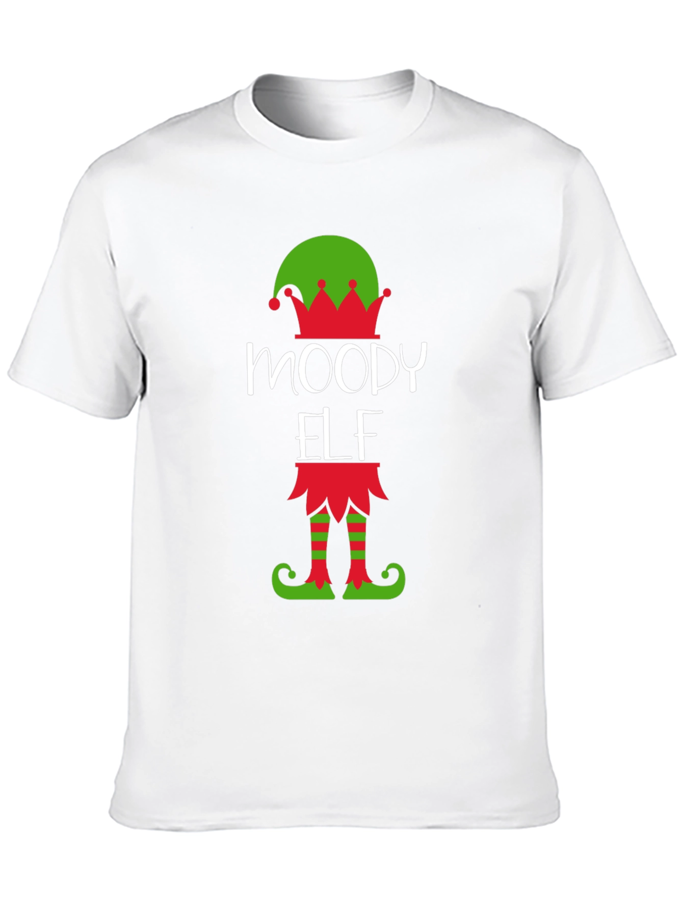 Moody Elf Christmas Graphic Tee