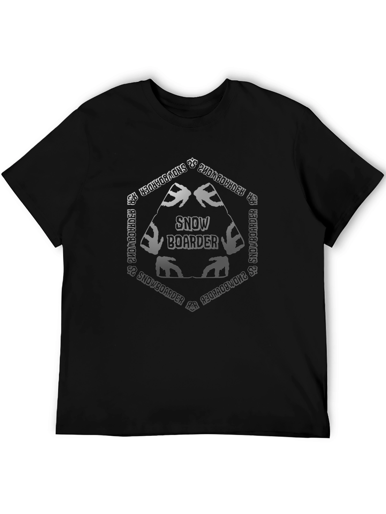 Snowboarder Graphic T-Shirt - Black