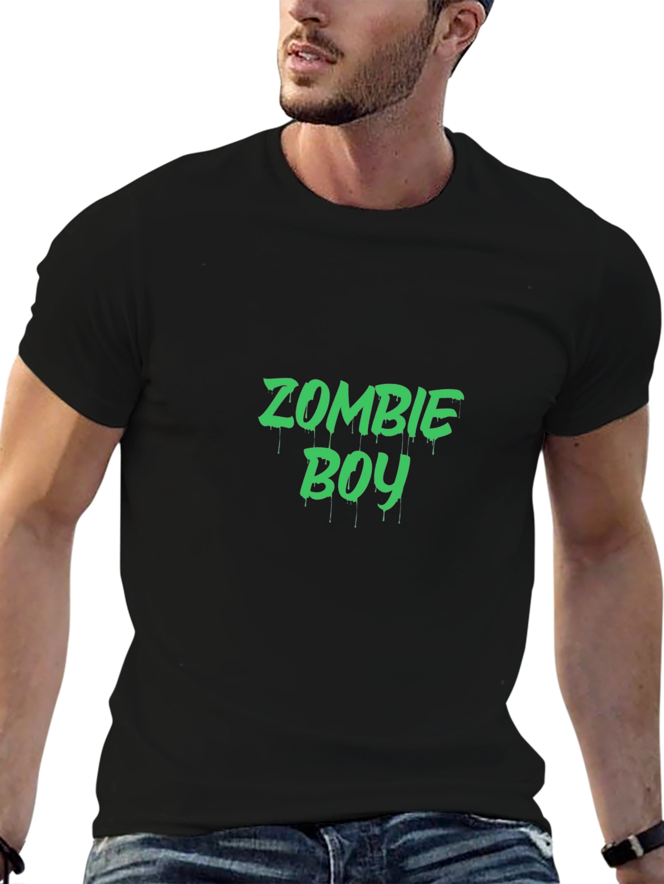 Zombie Boy Graphic T-Shirt - Black
