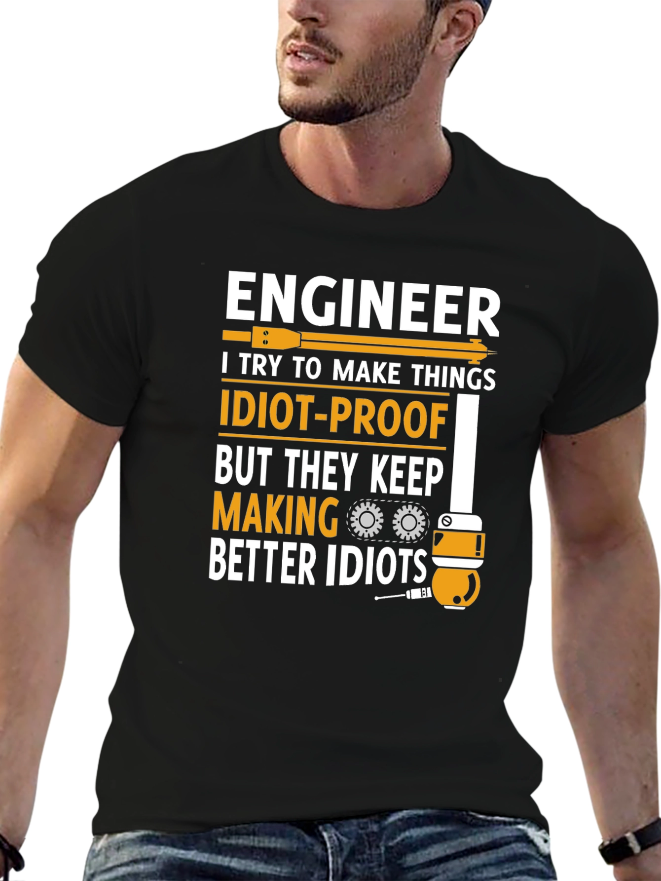 Engineer Humor T-Shirt - Idiot Proofing