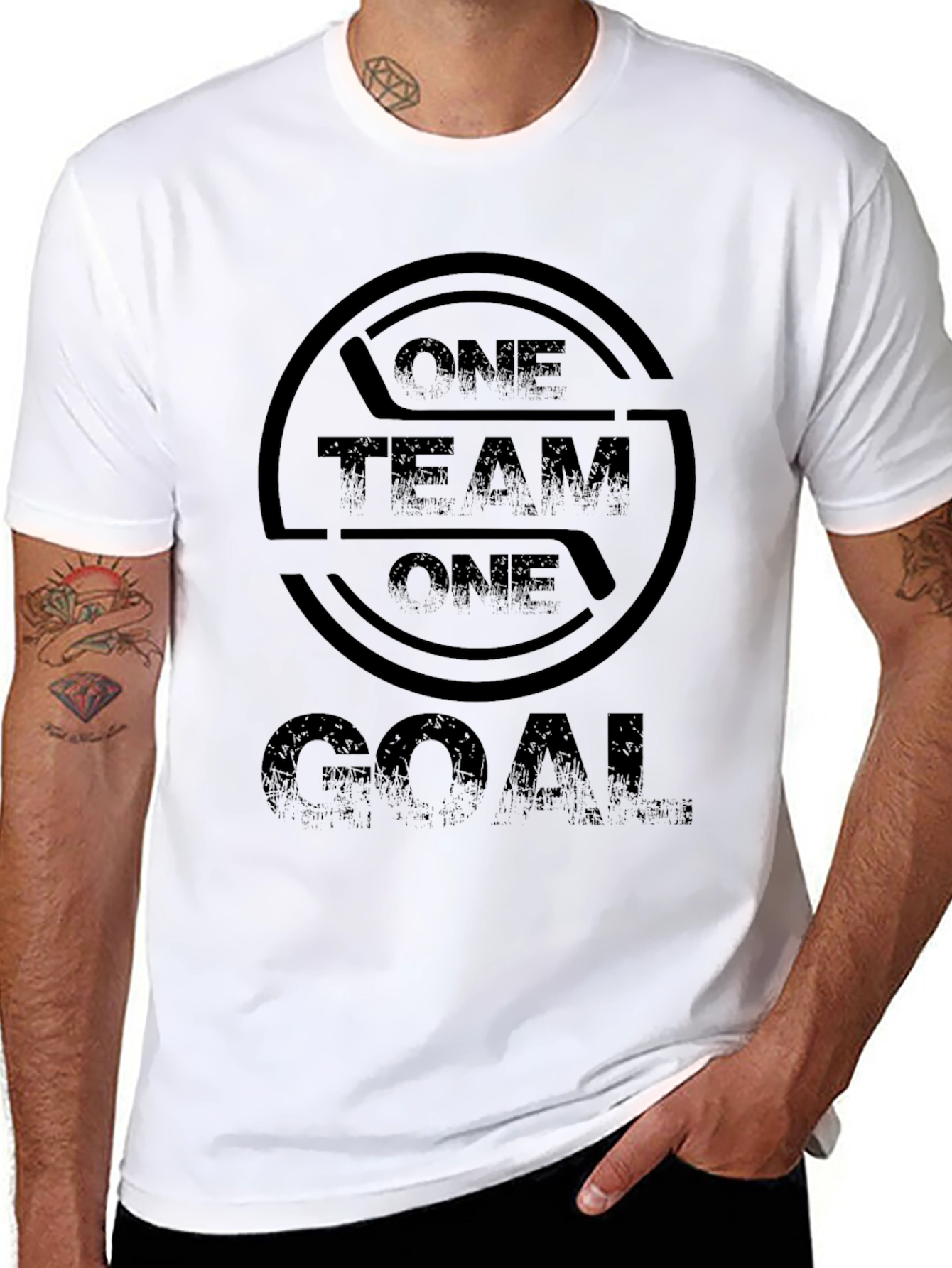 One Team One Goal Black T-Shirt