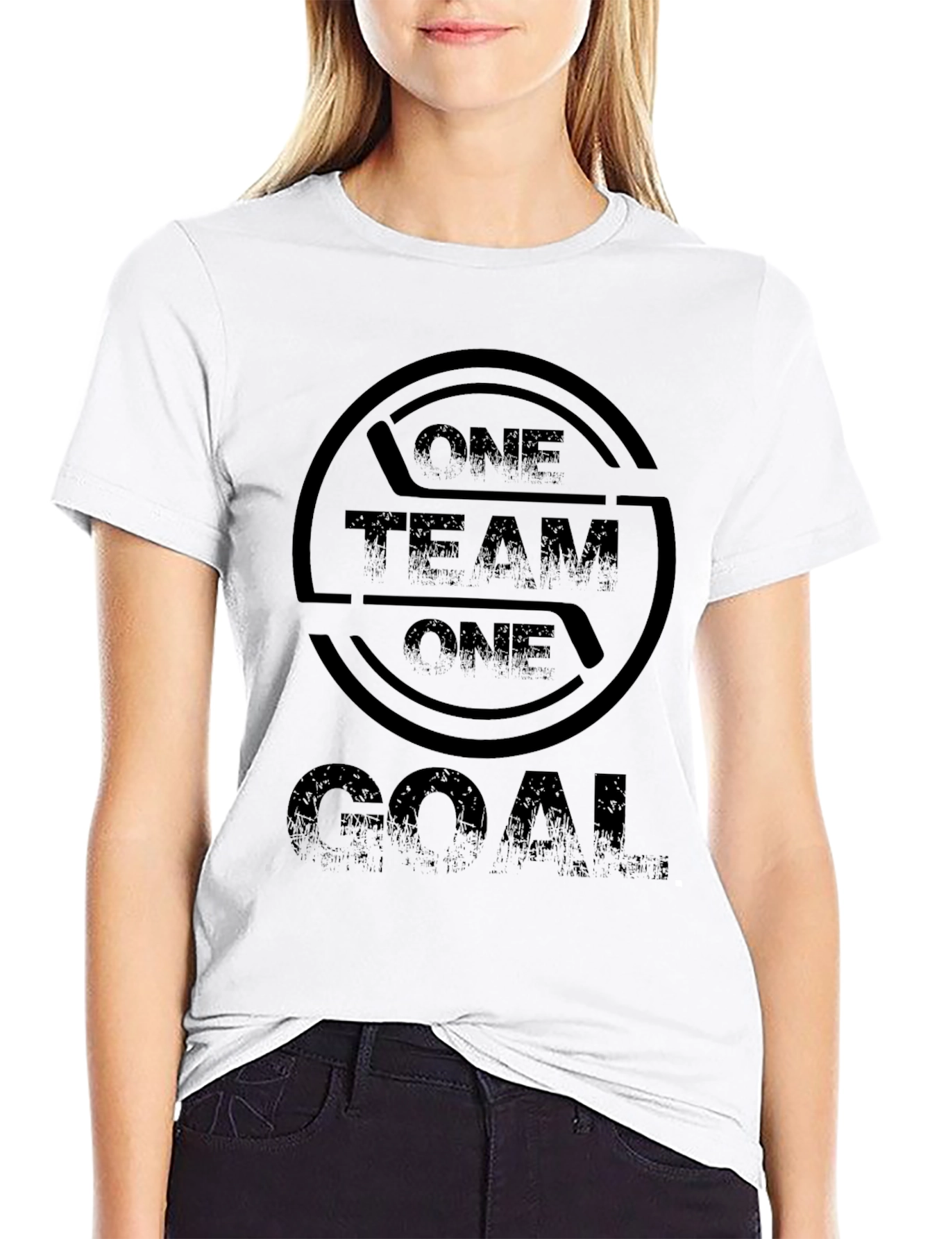 One Team One Goal Black T-Shirt