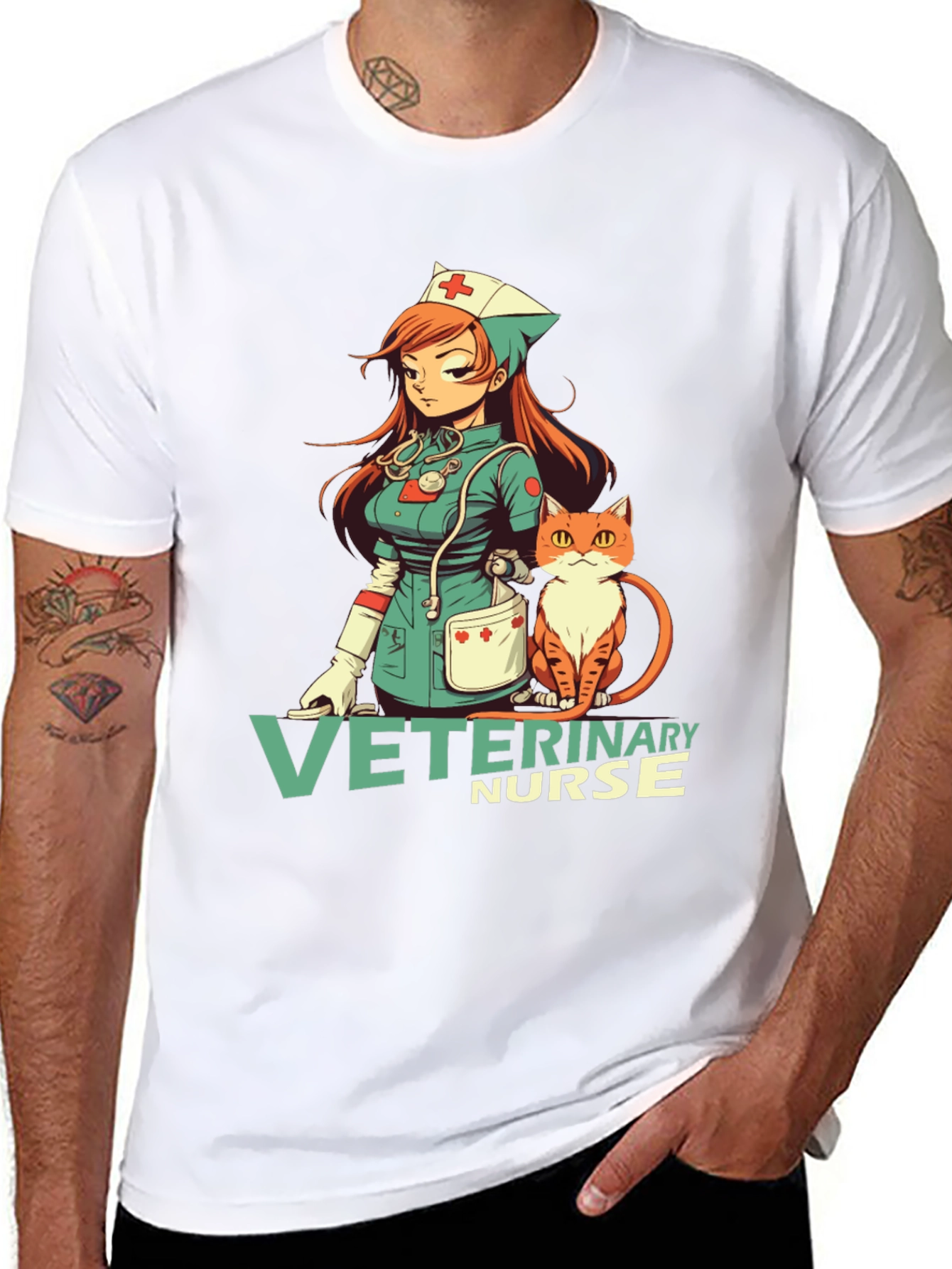 Veterinary Nurse Anime Style T-Shirt