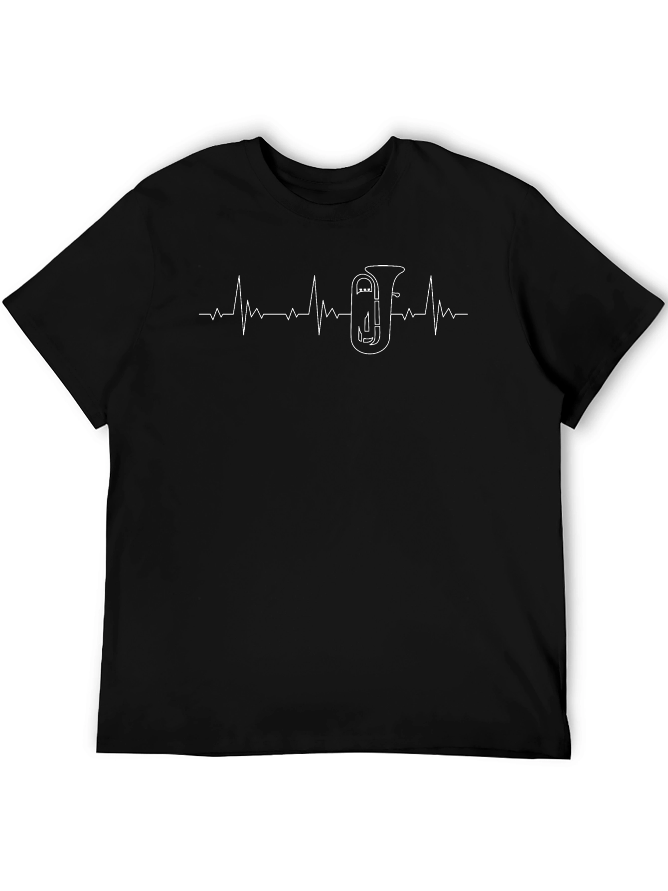 Tuba Heartbeat Graphic Tee - Musicians Gift