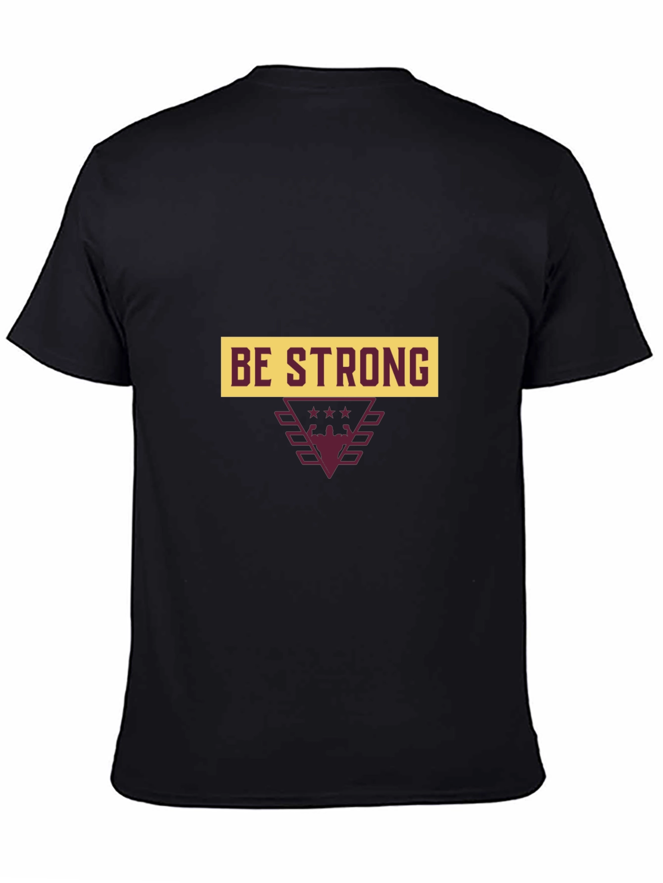 Be Strong Graphic Tee - Black Cotton