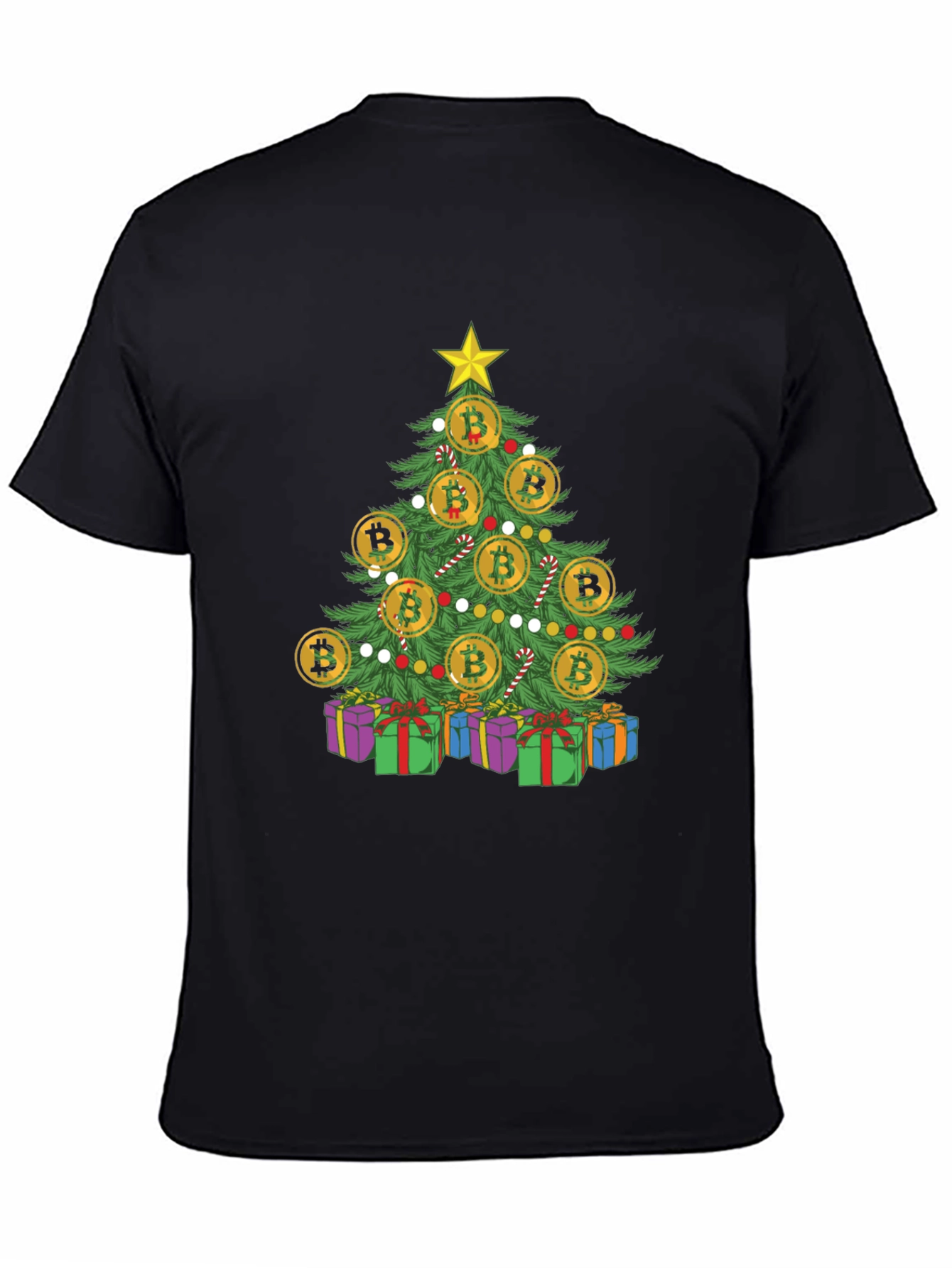 Bitcoin Christmas Tree T-Shirt Holiday Crypto Tee