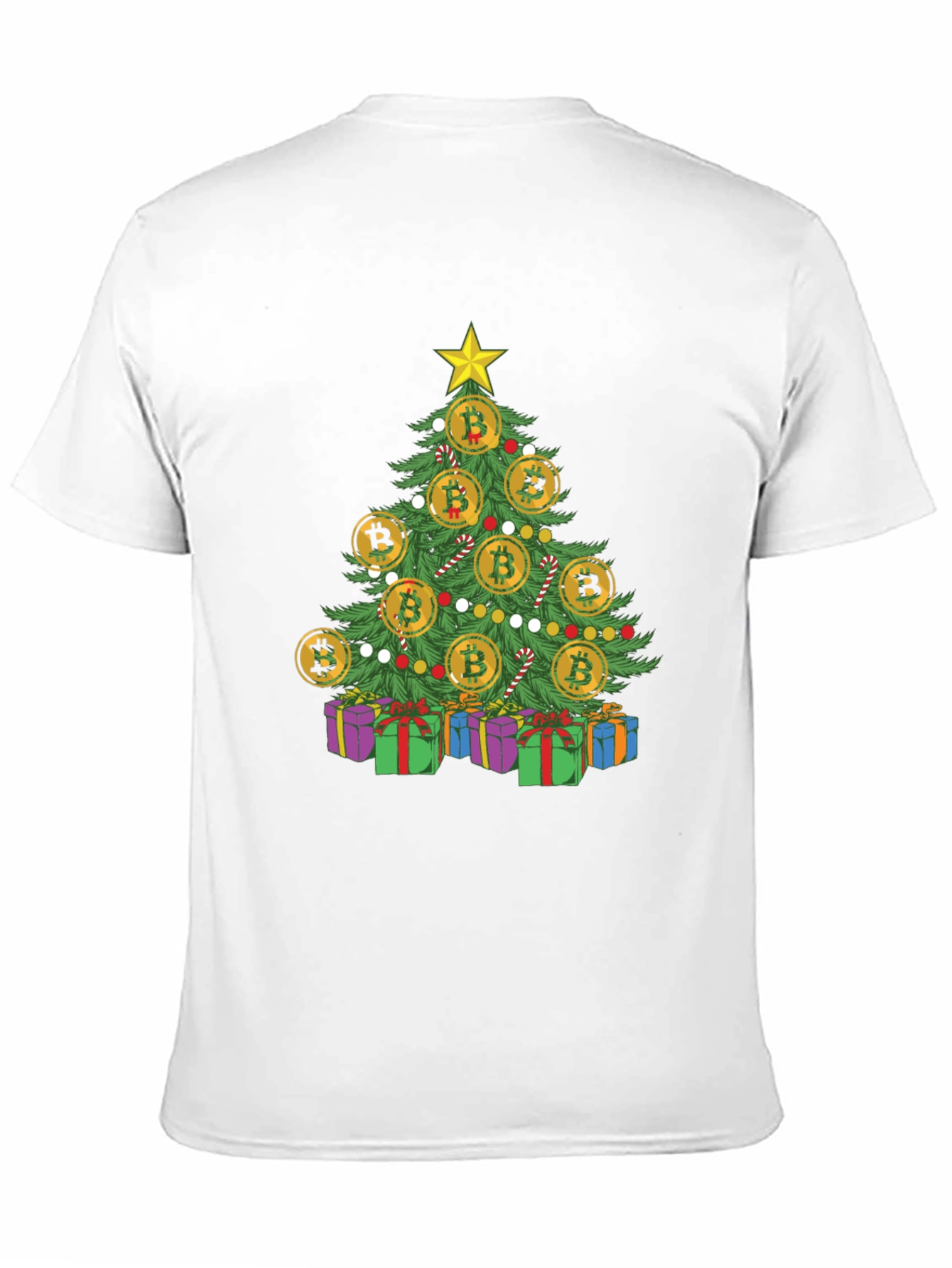 Bitcoin Christmas Tree T-Shirt Holiday Crypto Tee