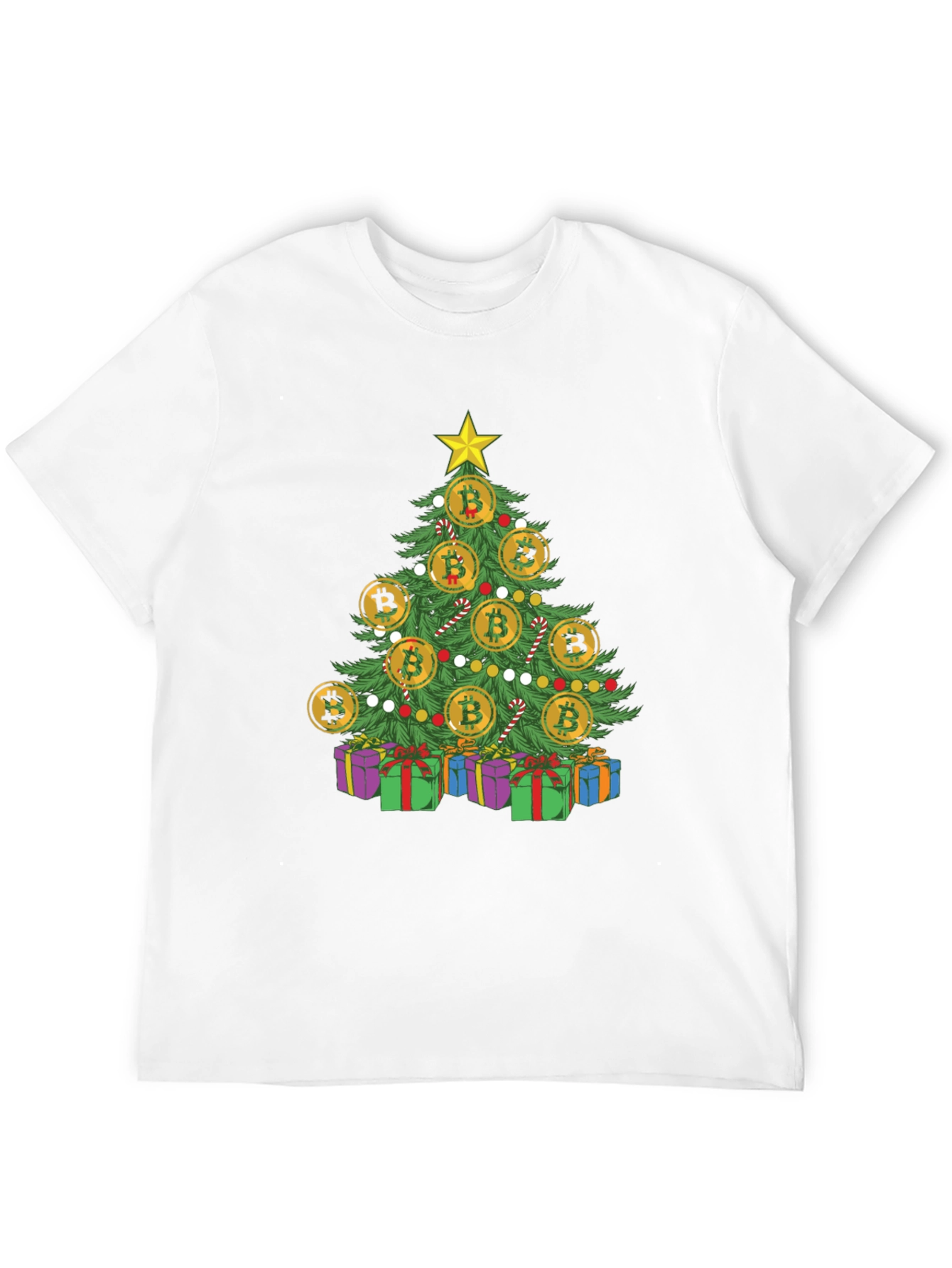 Bitcoin Christmas Tree T-Shirt Holiday Crypto Tee