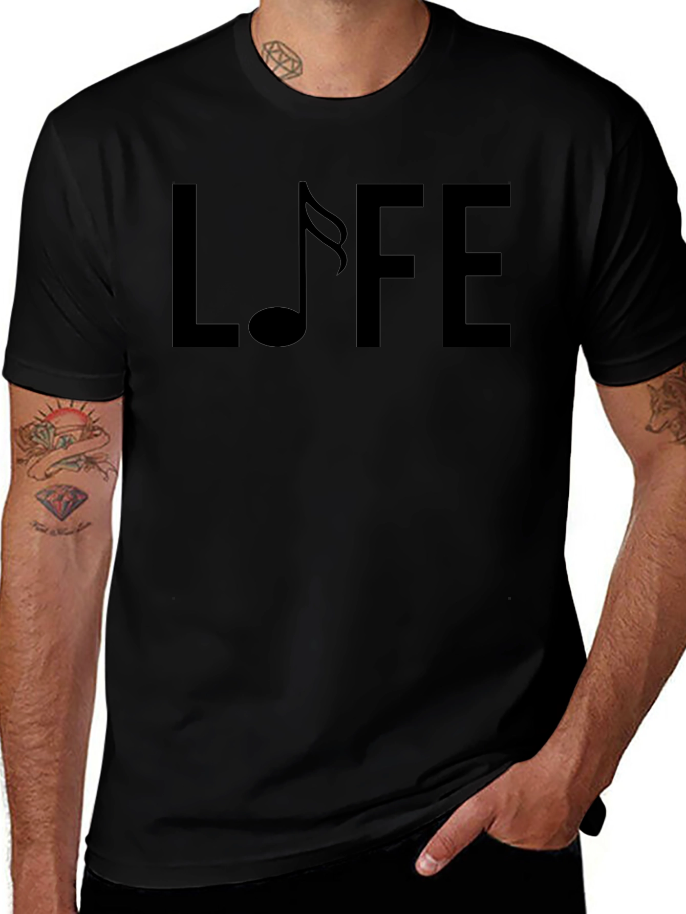Life is Music T-Shirt - Black Graphic Tee