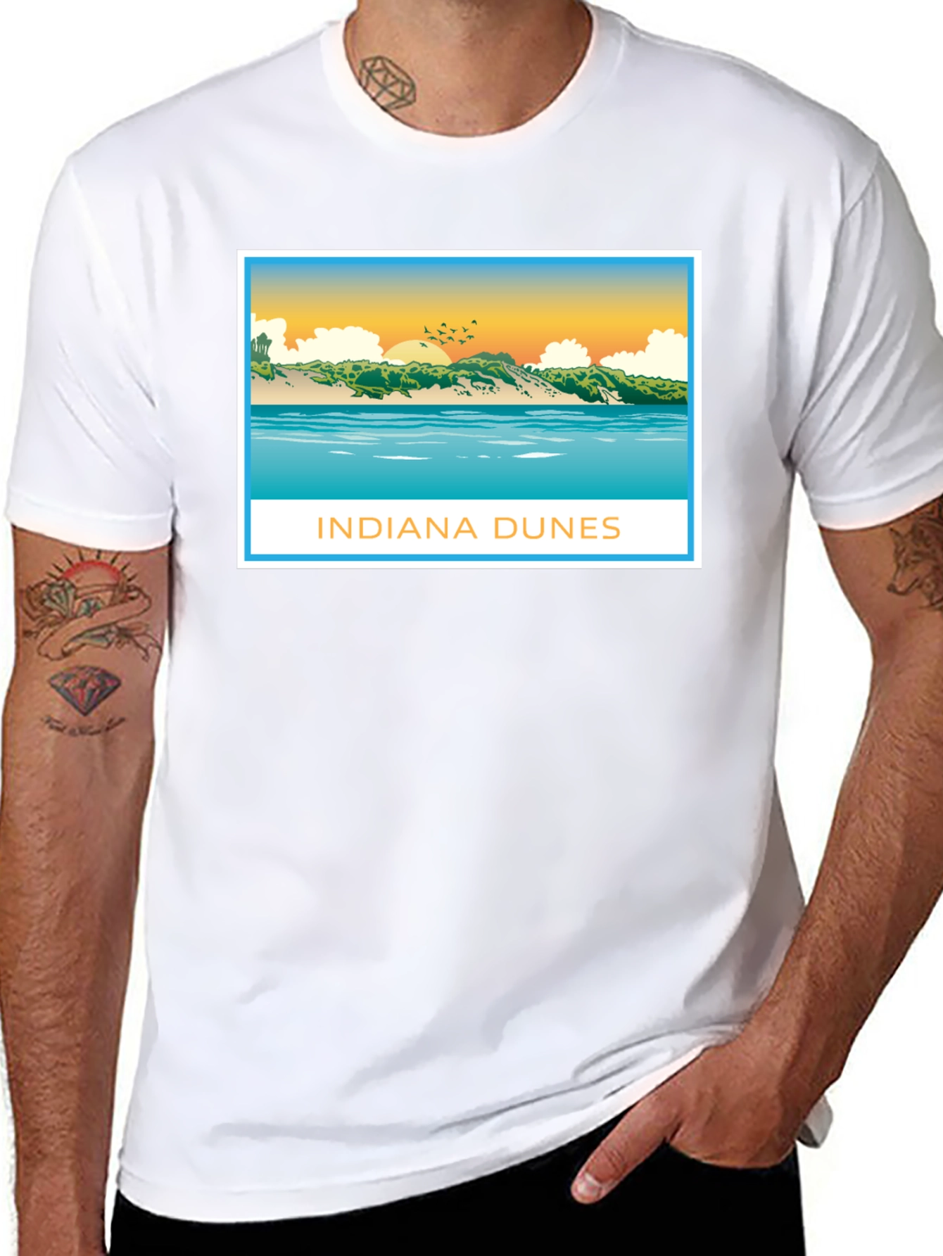 Indiana Dunes Graphic Tee - Black