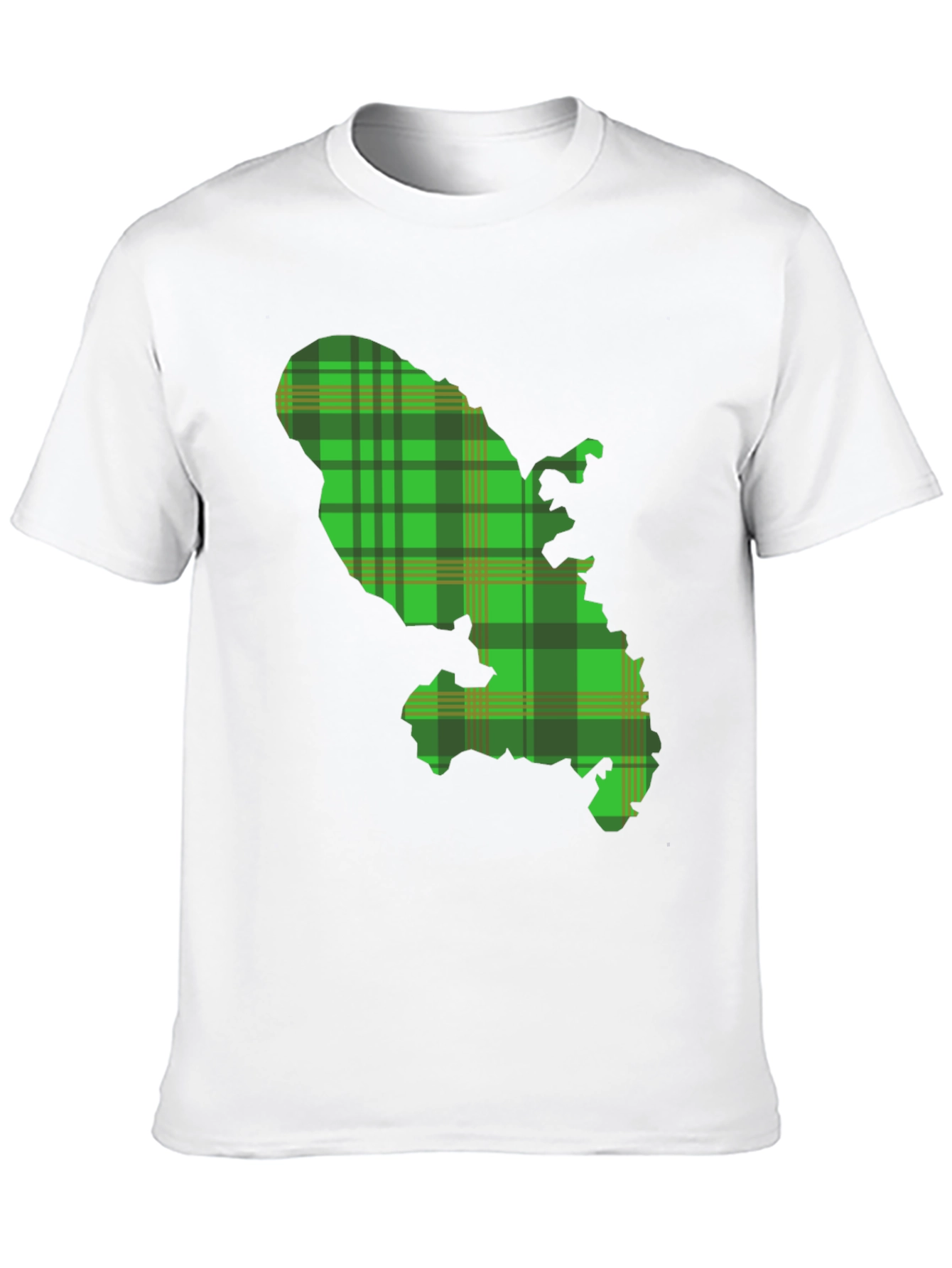 Martinique Map Plaid T-Shirt - Black