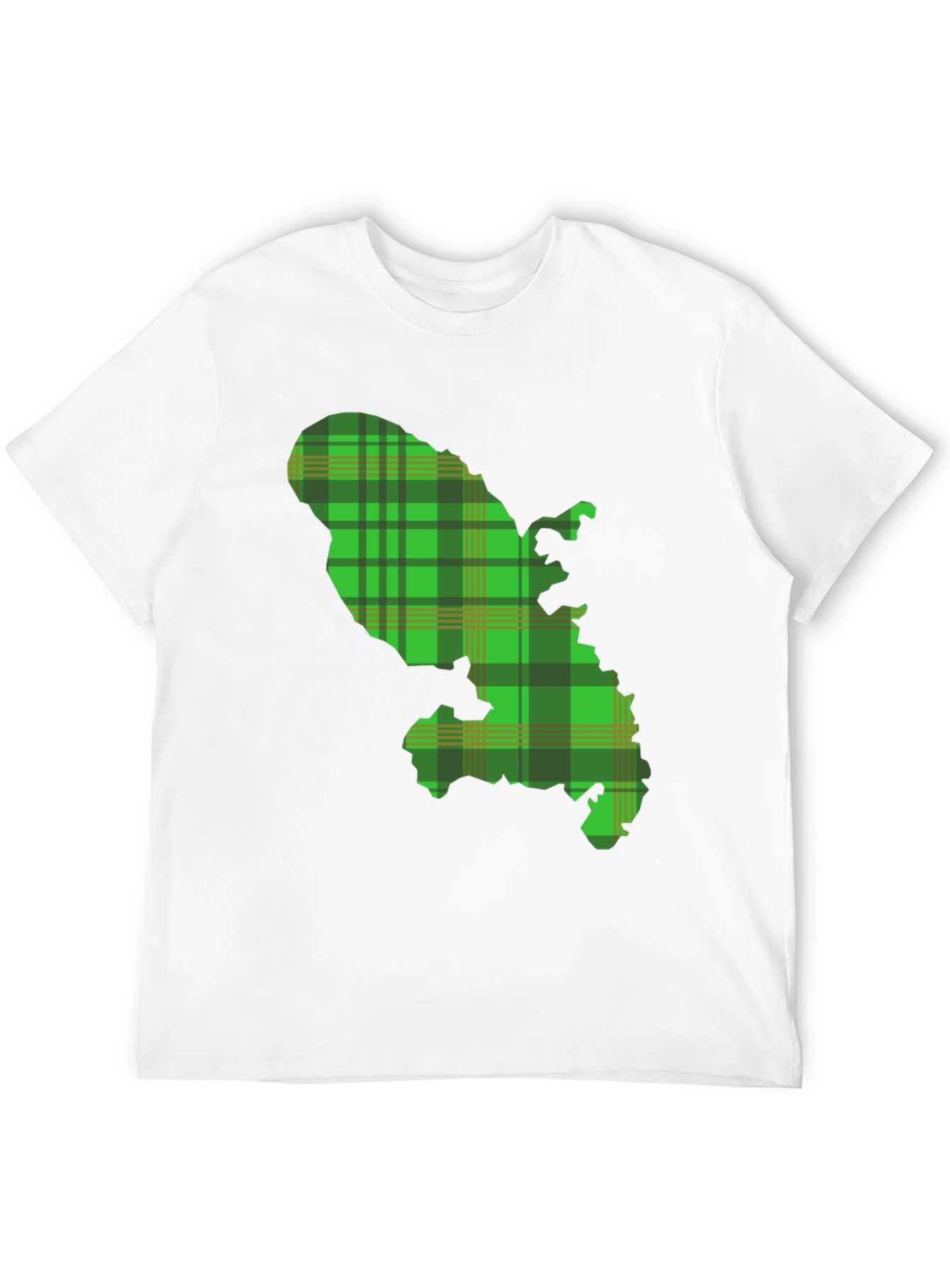 Martinique Map Plaid T-Shirt - Black