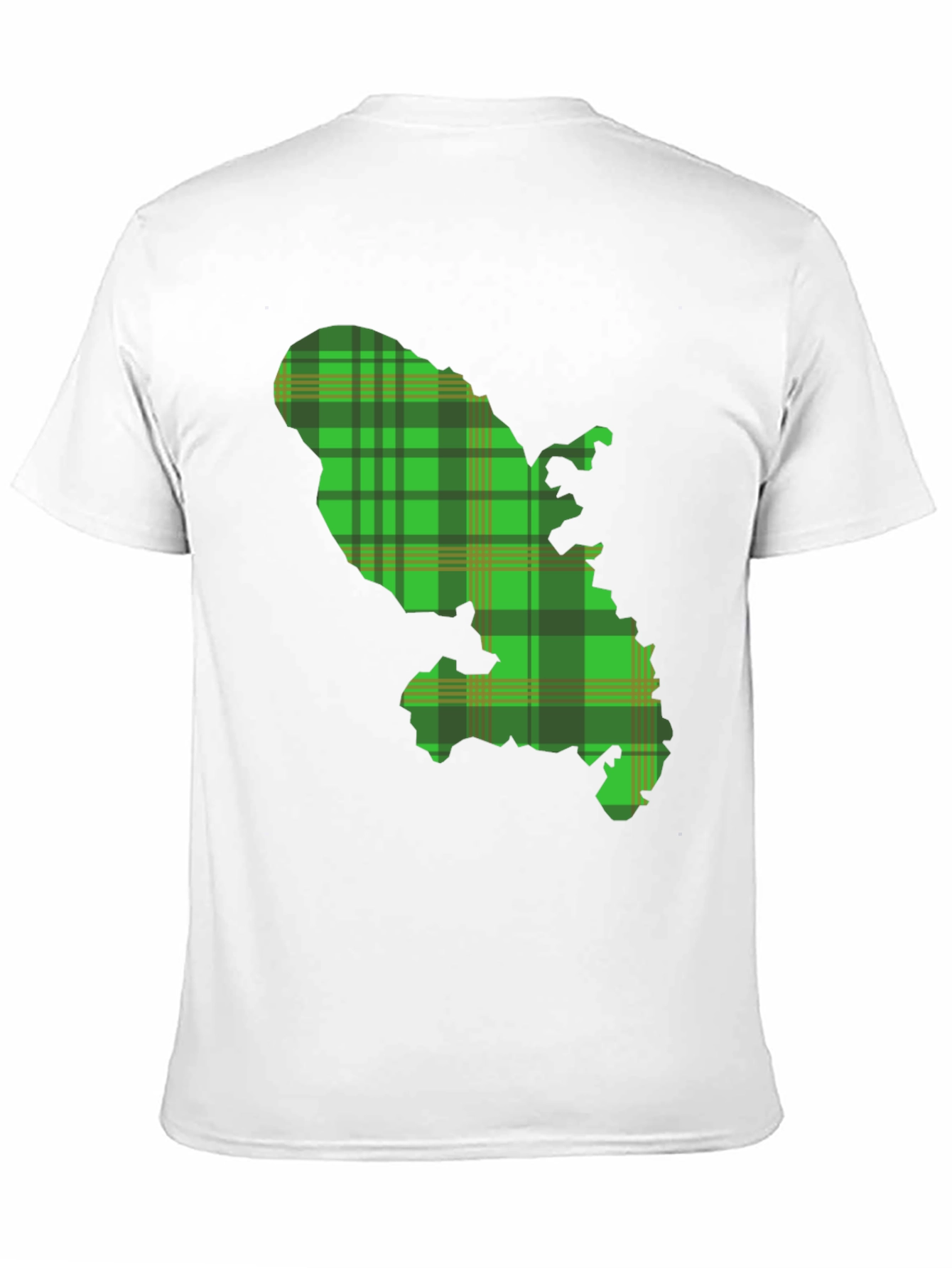 Martinique Map Plaid T-Shirt - Black