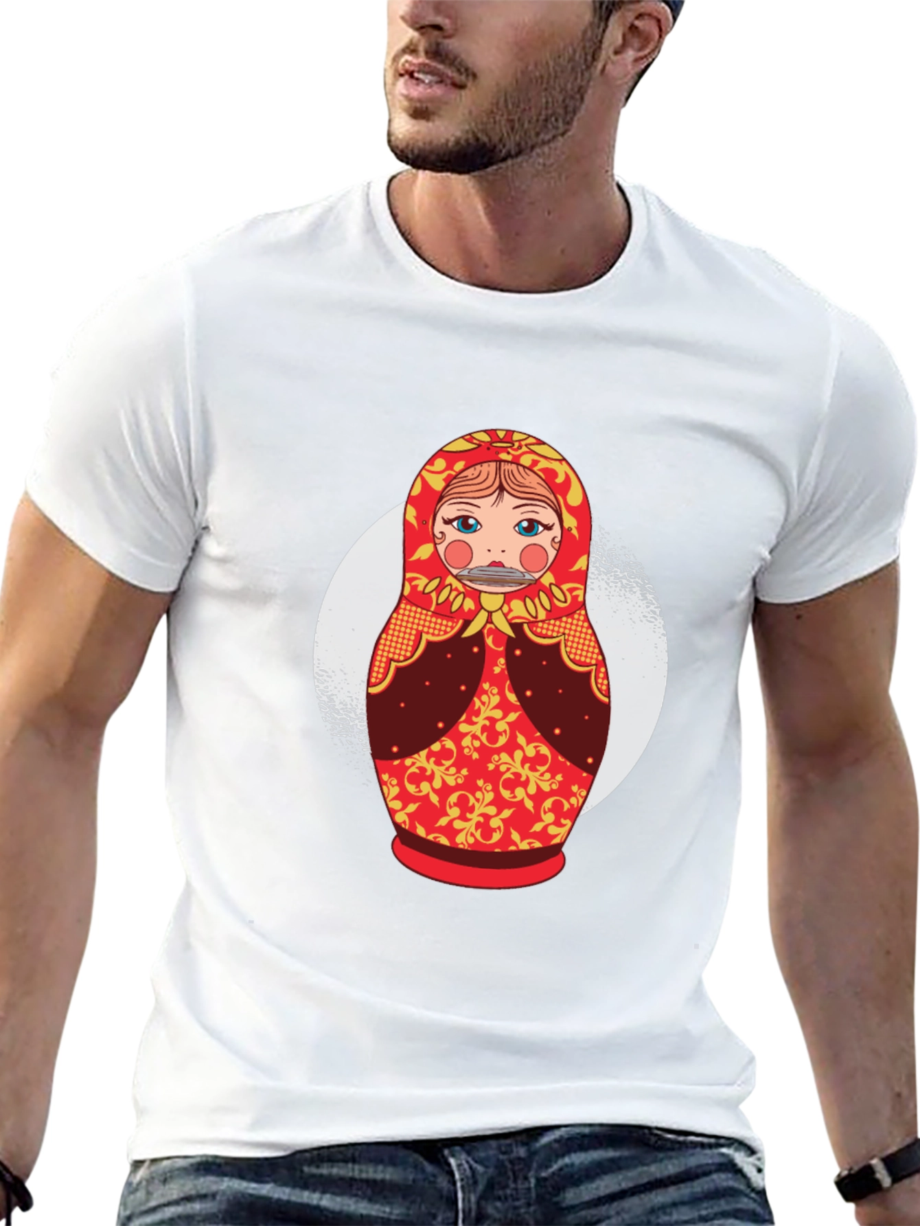 Matryoshka Doll Graphic T-Shirt - Novelty Tee