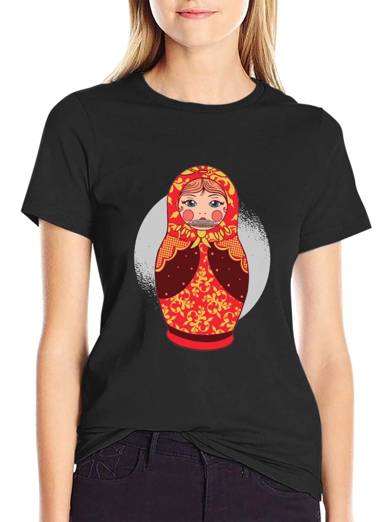 Matryoshka Doll Graphic T-Shirt - Novelty Tee