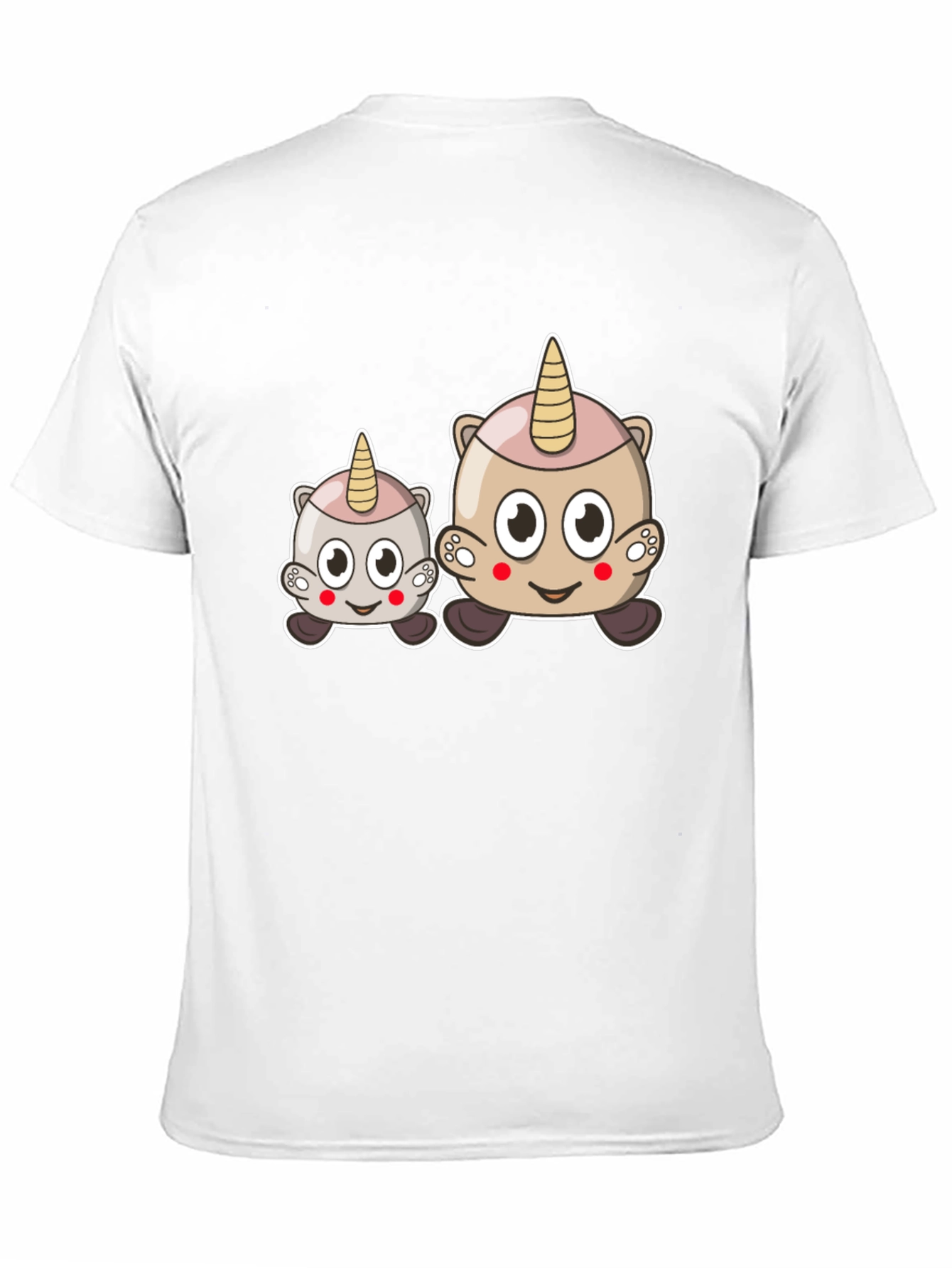 Cute Cartoon Unicorn Graphic Black Tee