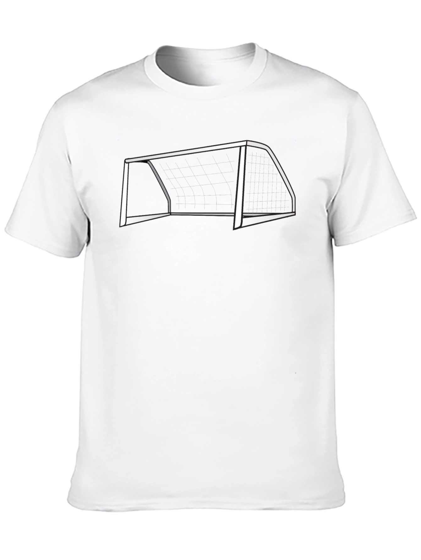 Soccer Goal Graphic Tee - Black Cotton Shirt