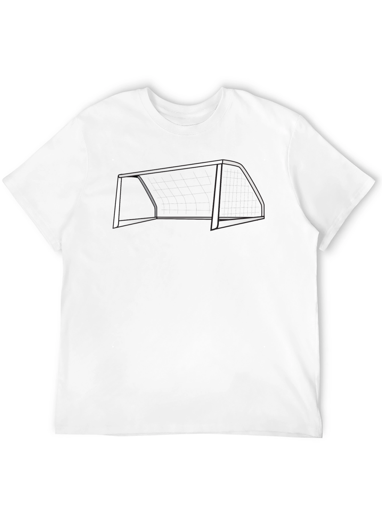 Soccer Goal Graphic Tee - Black Cotton Shirt