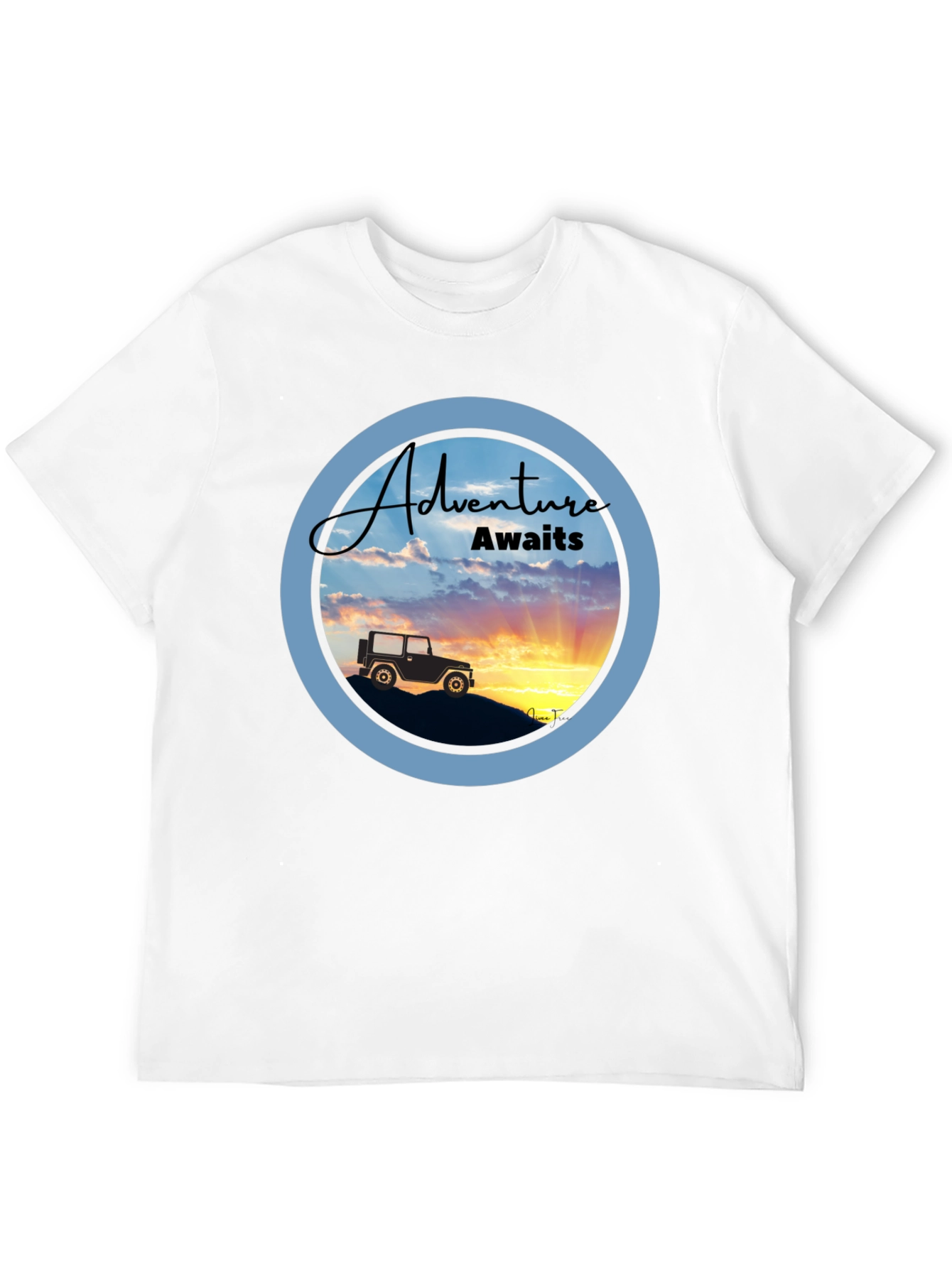 Adventure Awaits Graphic Tee - Black