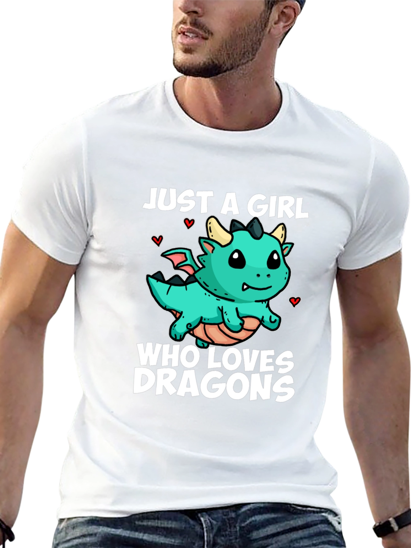 Girl Dragon Lover Black T-Shirt