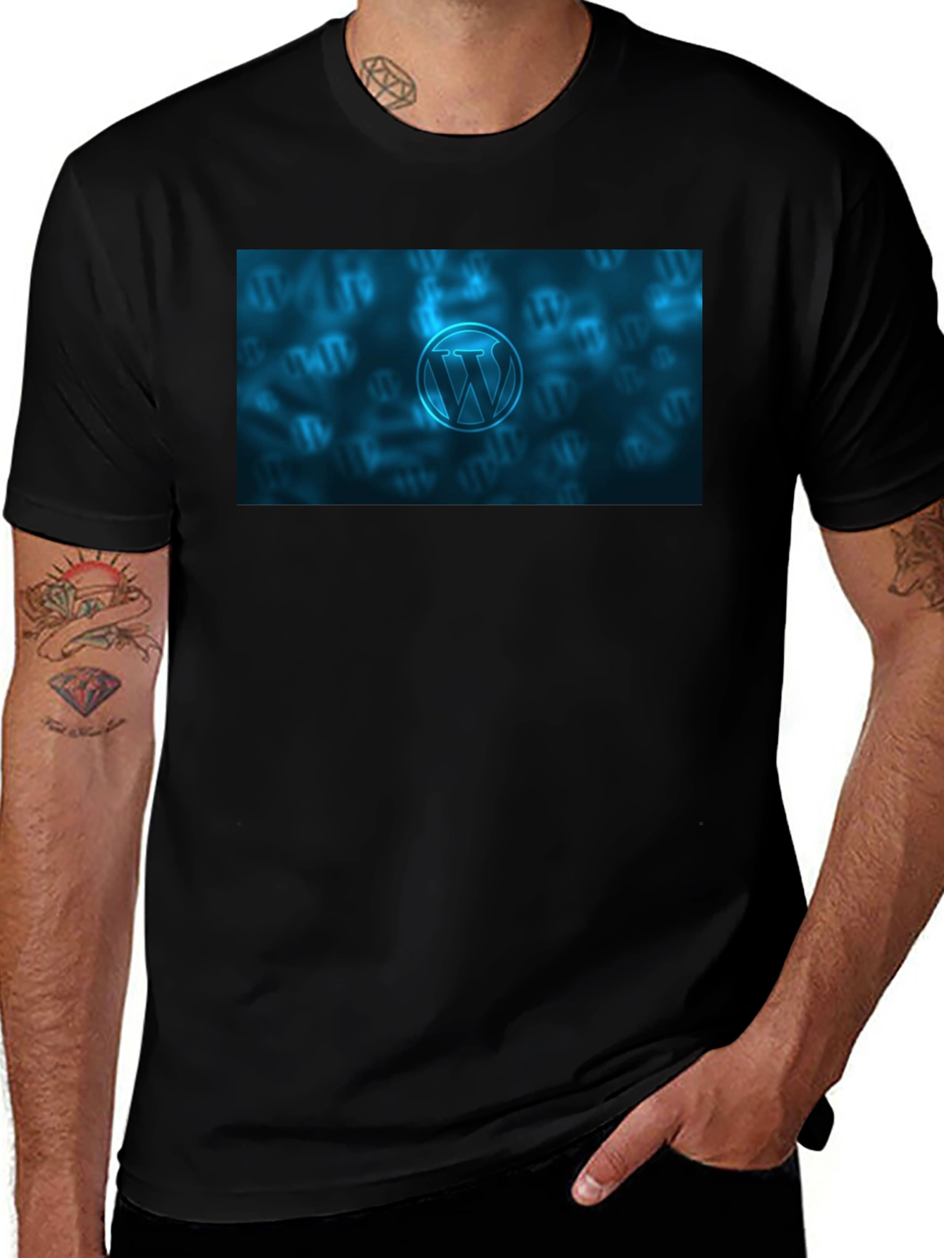 WordPress T-Shirt - Black Cotton Blend Tee