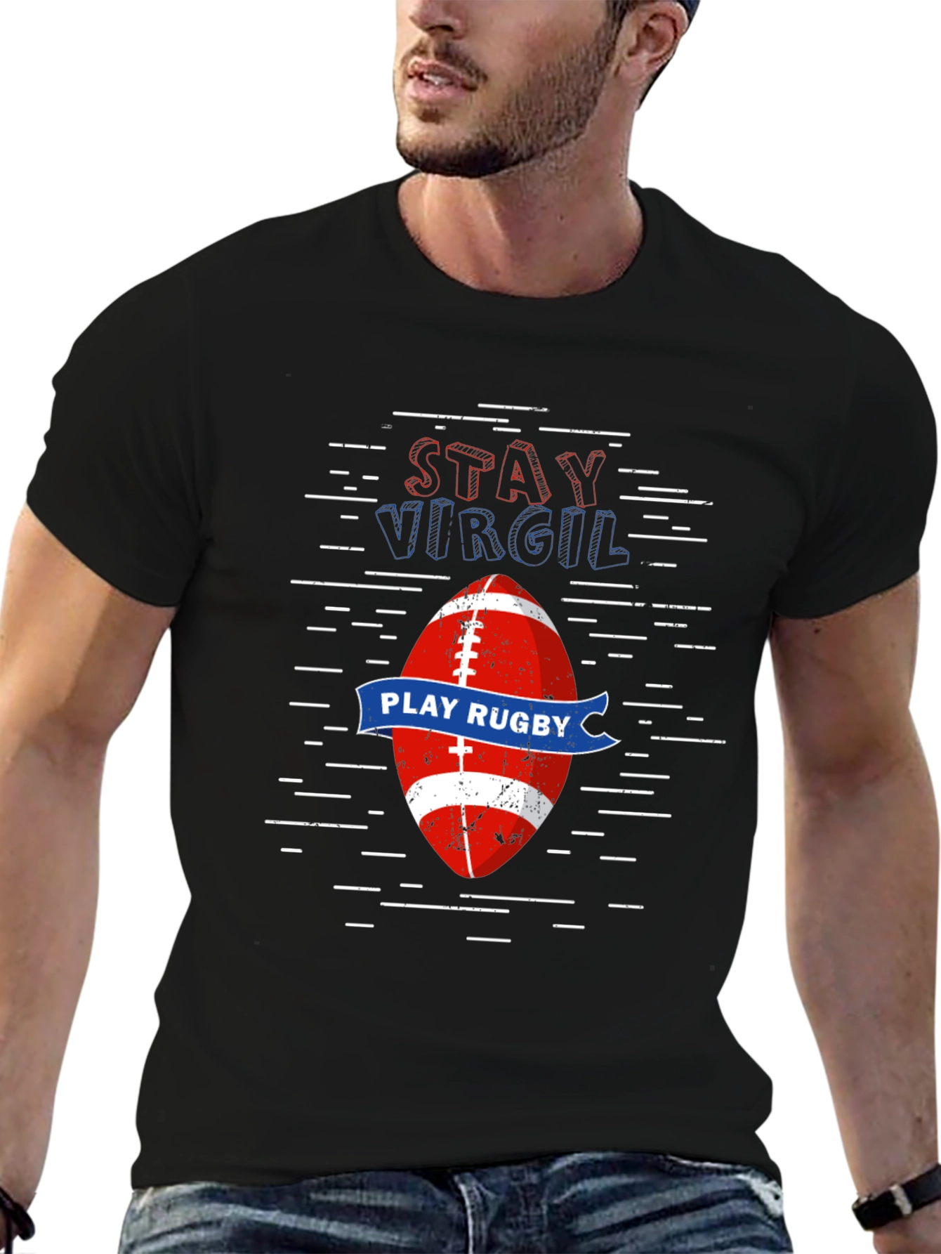 Stay Virgil Rugby T-Shirt -  Comfortable Cotton Tee