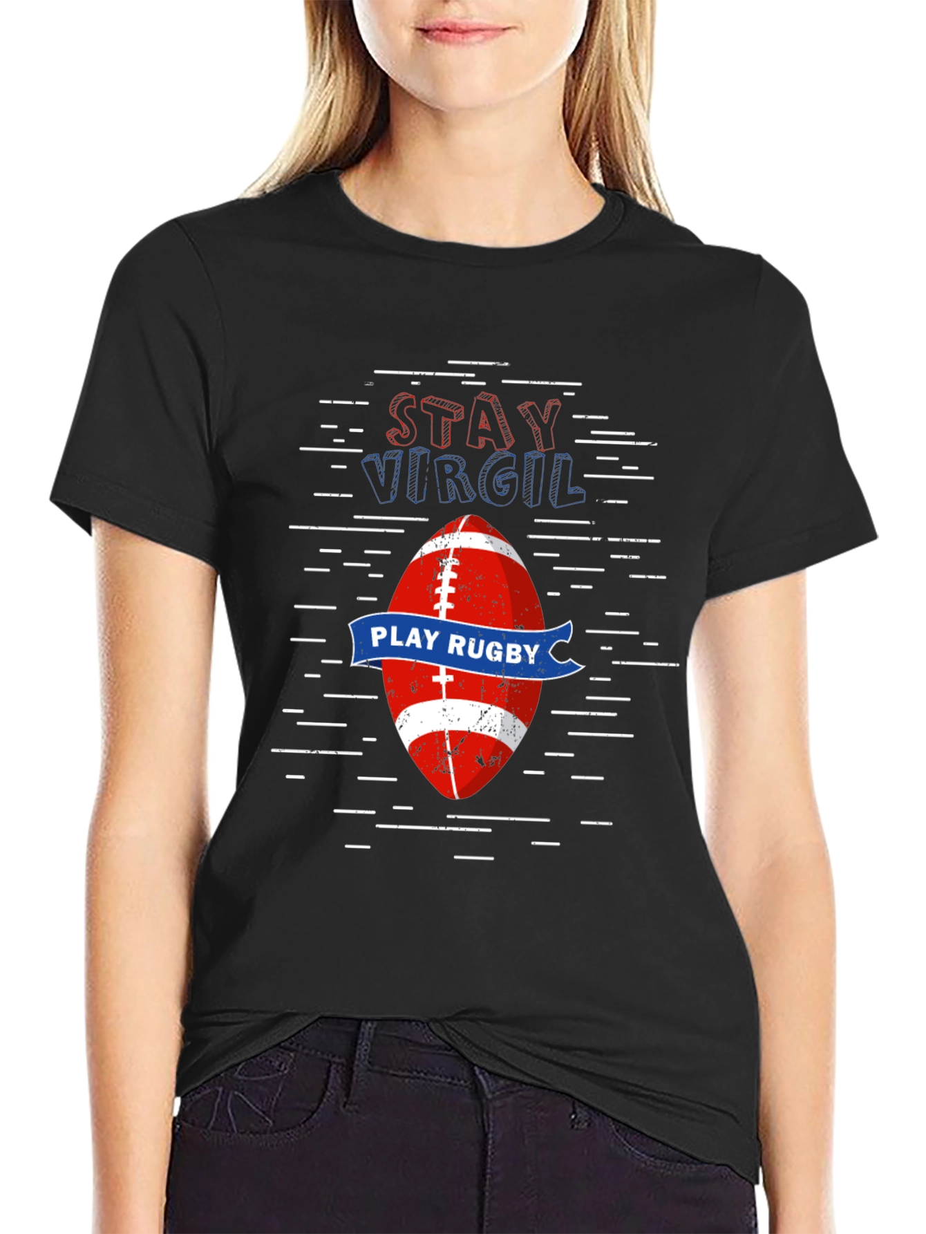 Stay Virgil Rugby T-Shirt -  Comfortable Cotton Tee