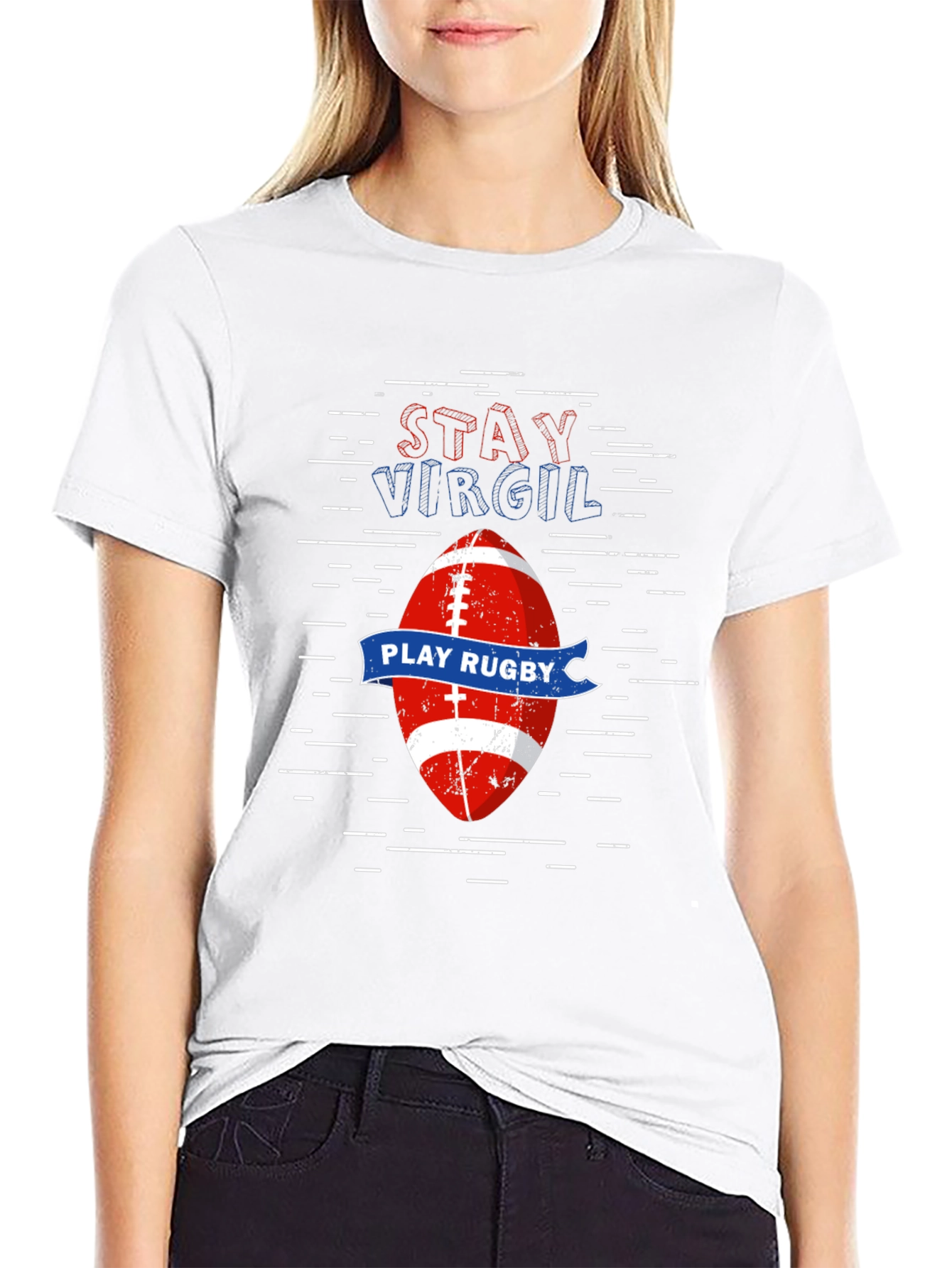 Stay Virgil Rugby T-Shirt -  Comfortable Cotton Tee