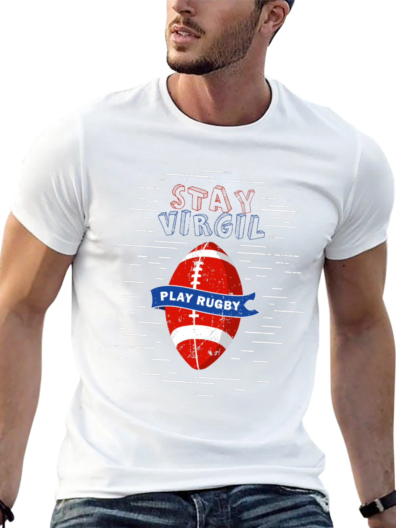 Stay Virgil Rugby T-Shirt -  Comfortable Cotton Tee