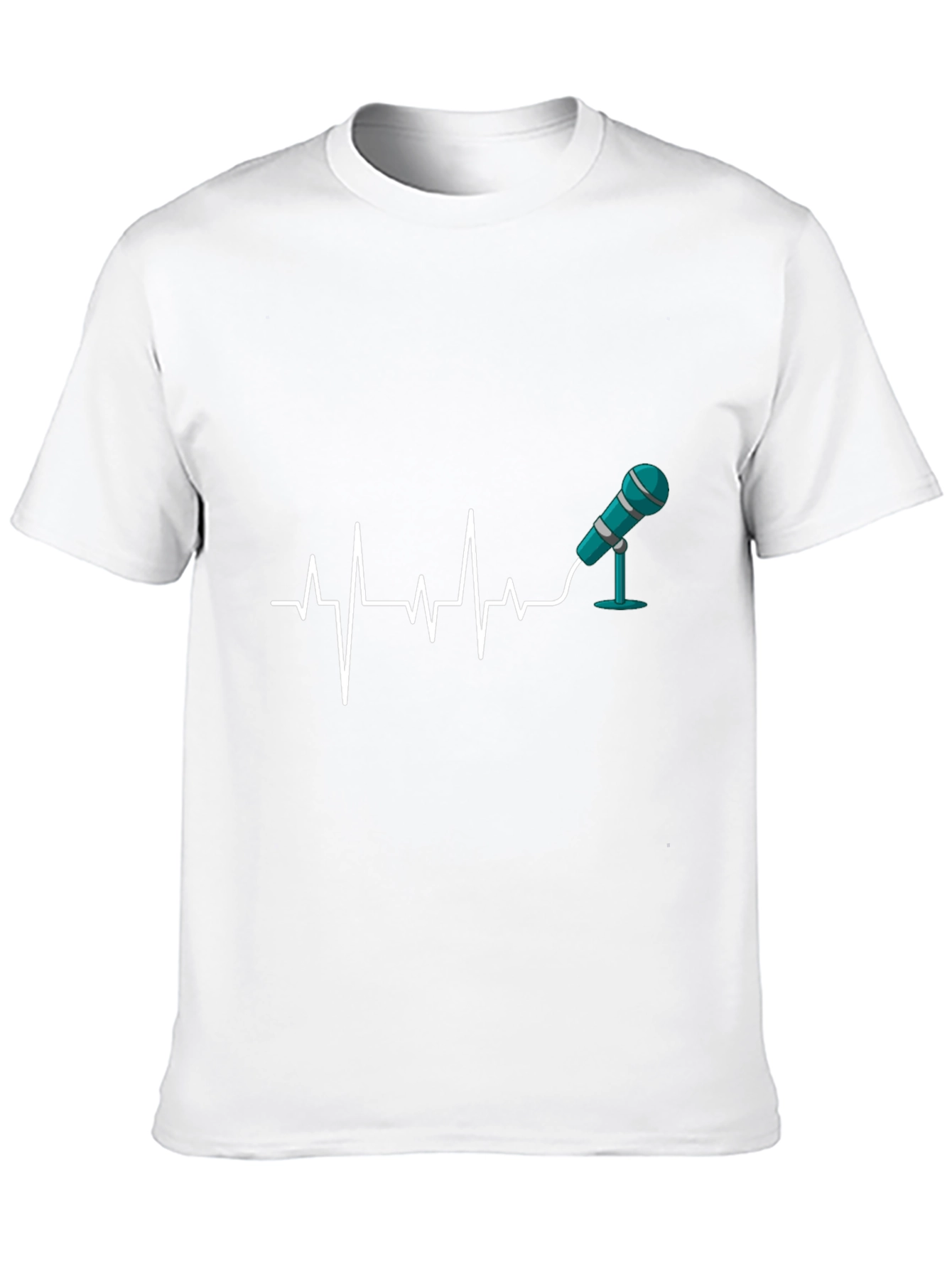 Heartbeat Microphone Black T-Shirt