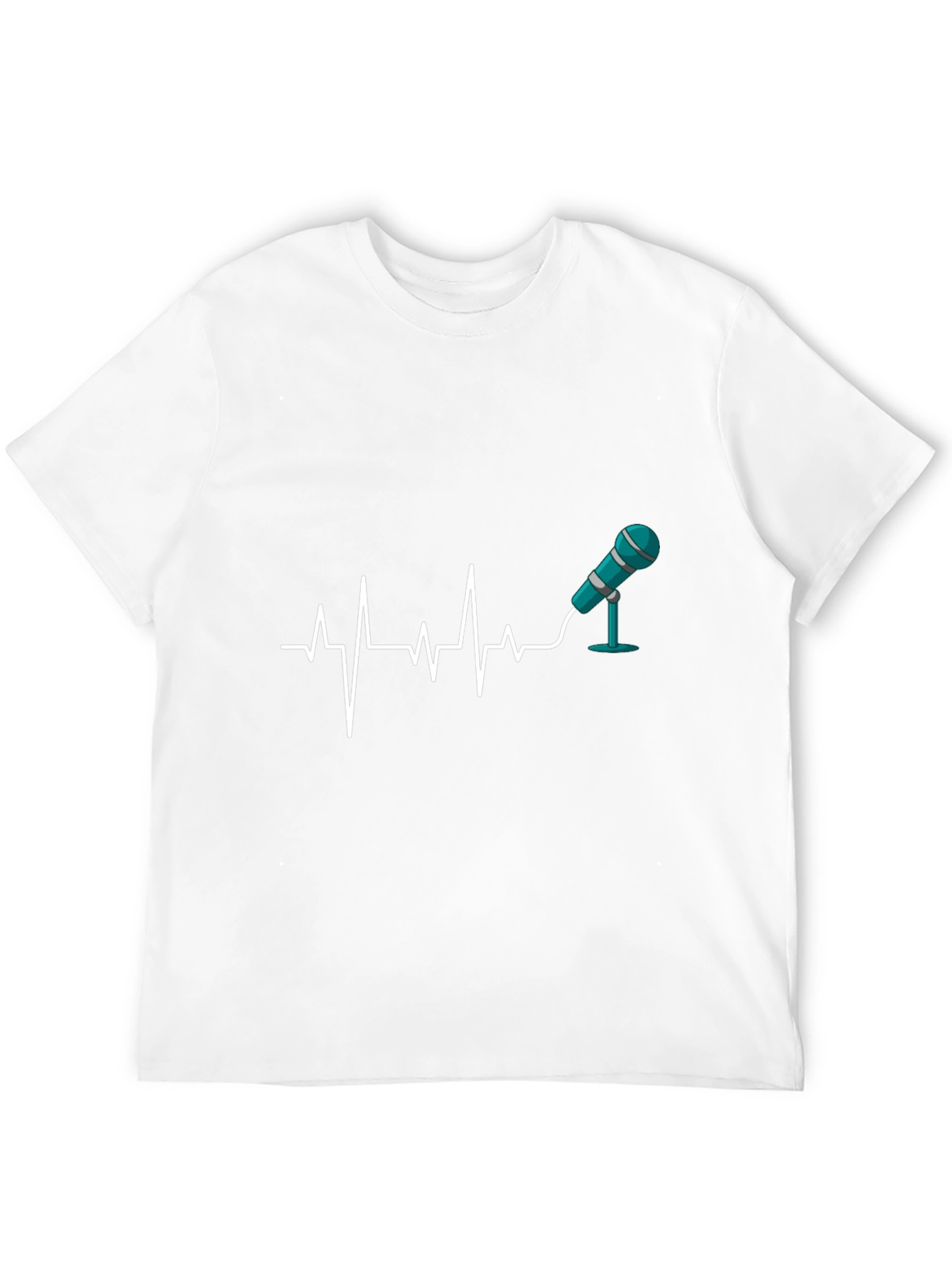 Heartbeat Microphone Black T-Shirt