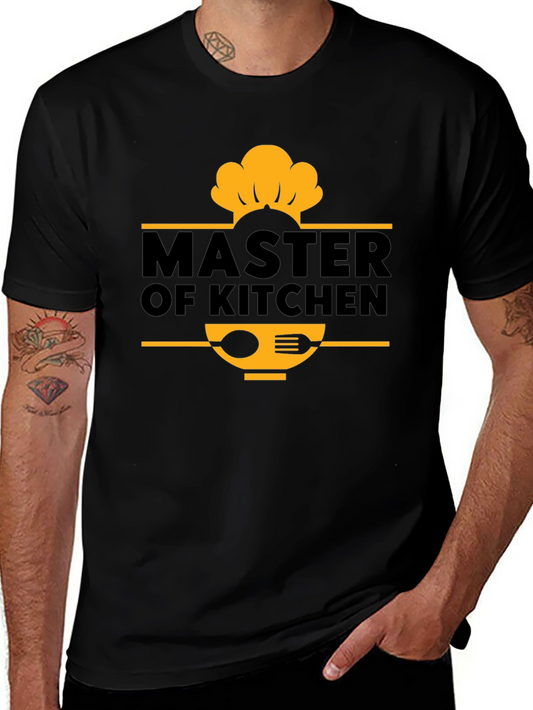 Master of Kitchen Chef T-Shirt - Black Cotton