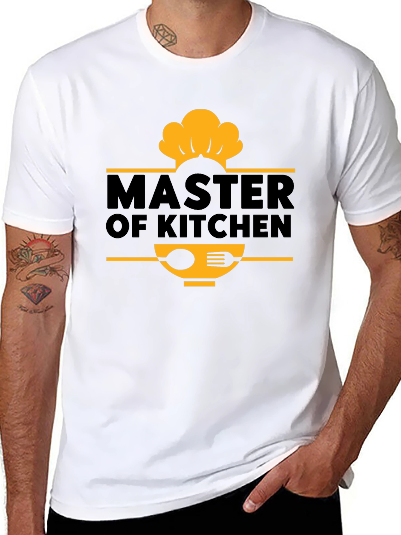 Master of Kitchen Chef T-Shirt - Black Cotton