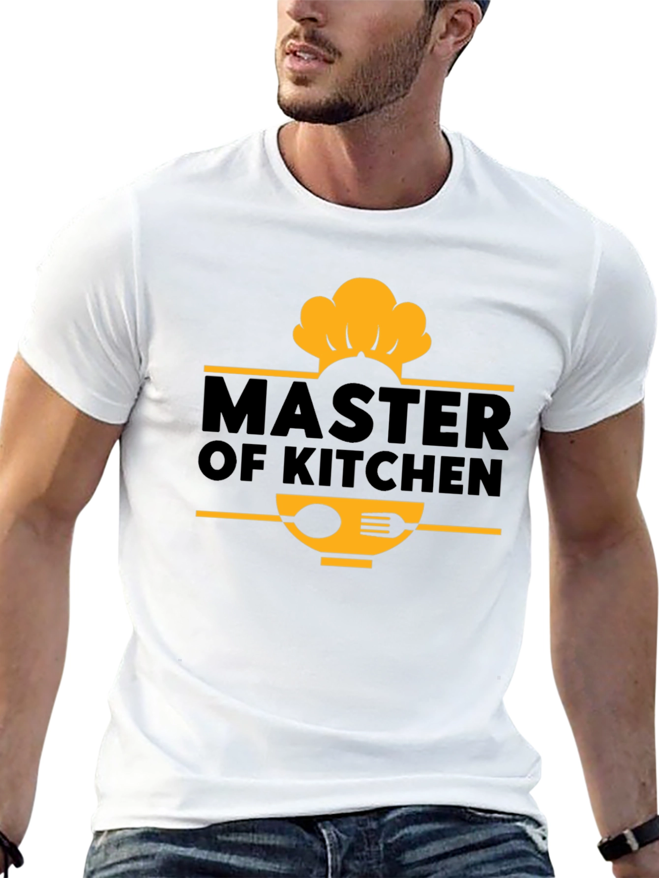 Master of Kitchen Chef T-Shirt - Black Cotton