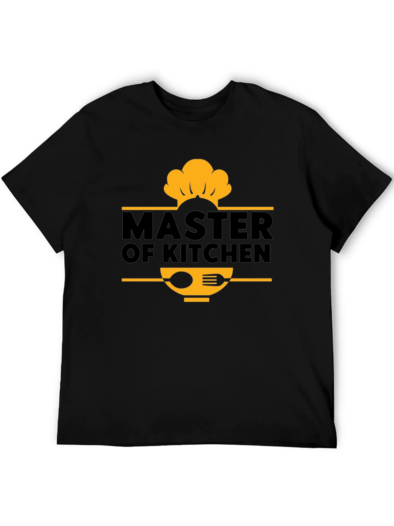 Master of Kitchen Chef T-Shirt - Black Cotton