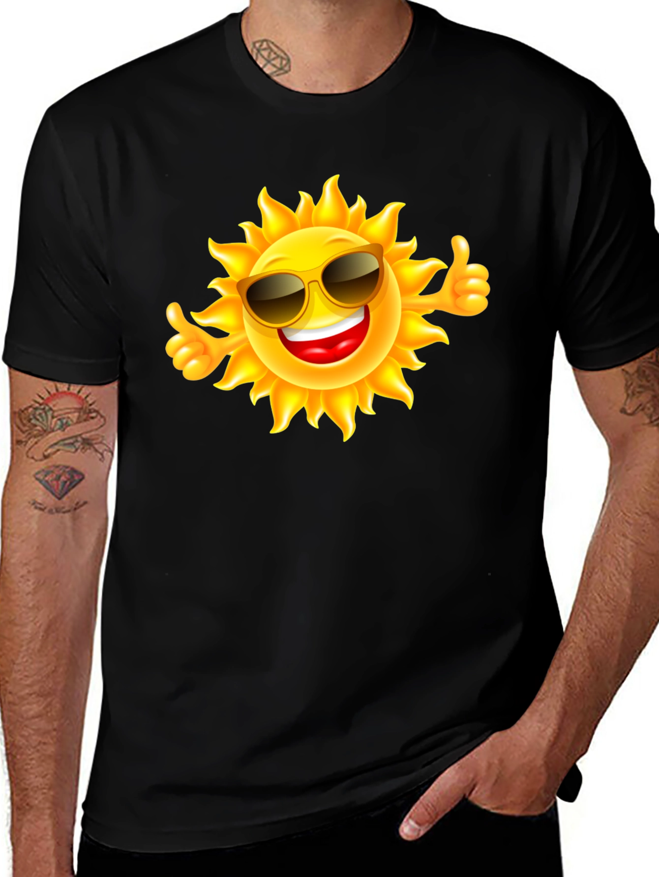 Sunny Vibes Black T-Shirt
