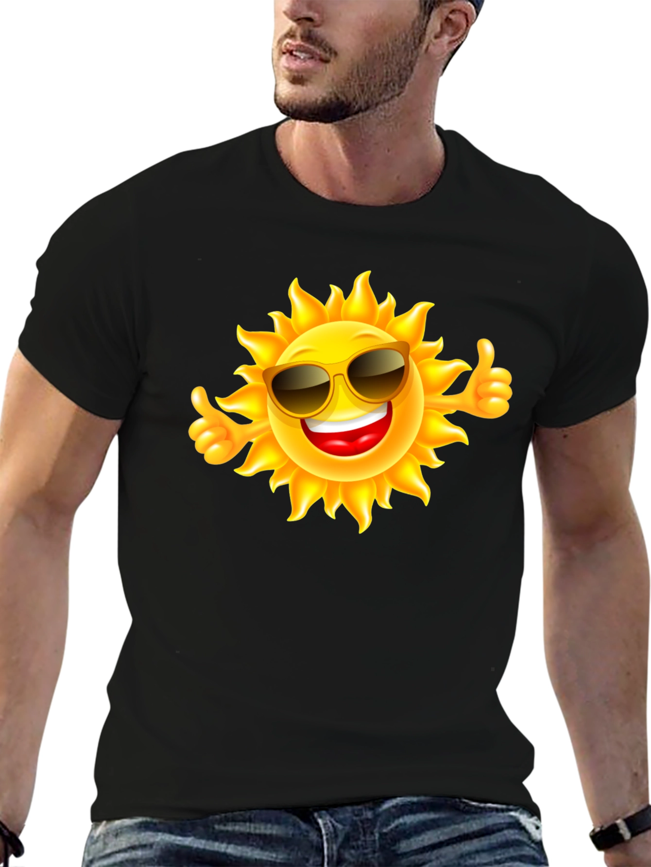 Sunny Vibes Black T-Shirt