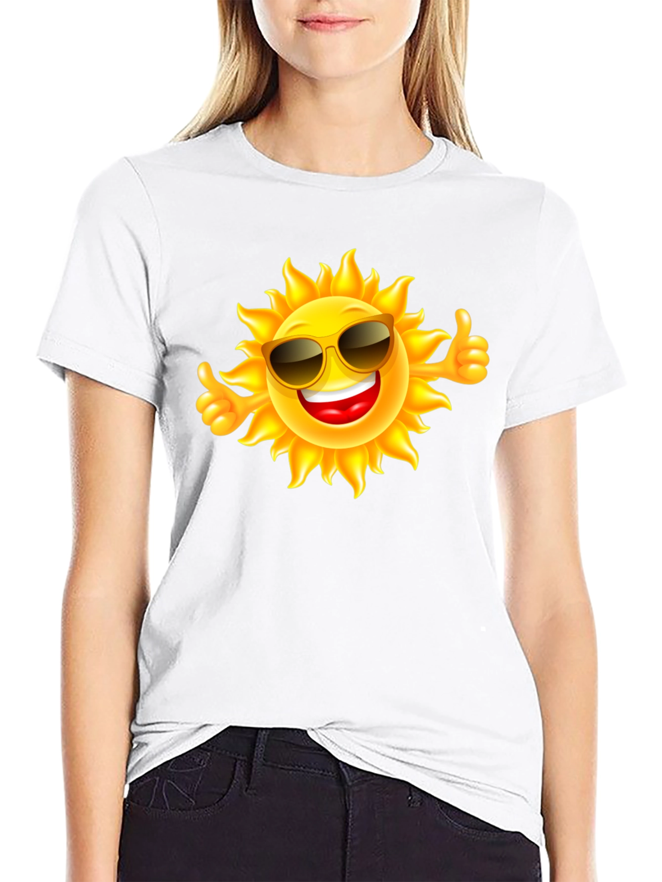 Sunny Vibes Black T-Shirt