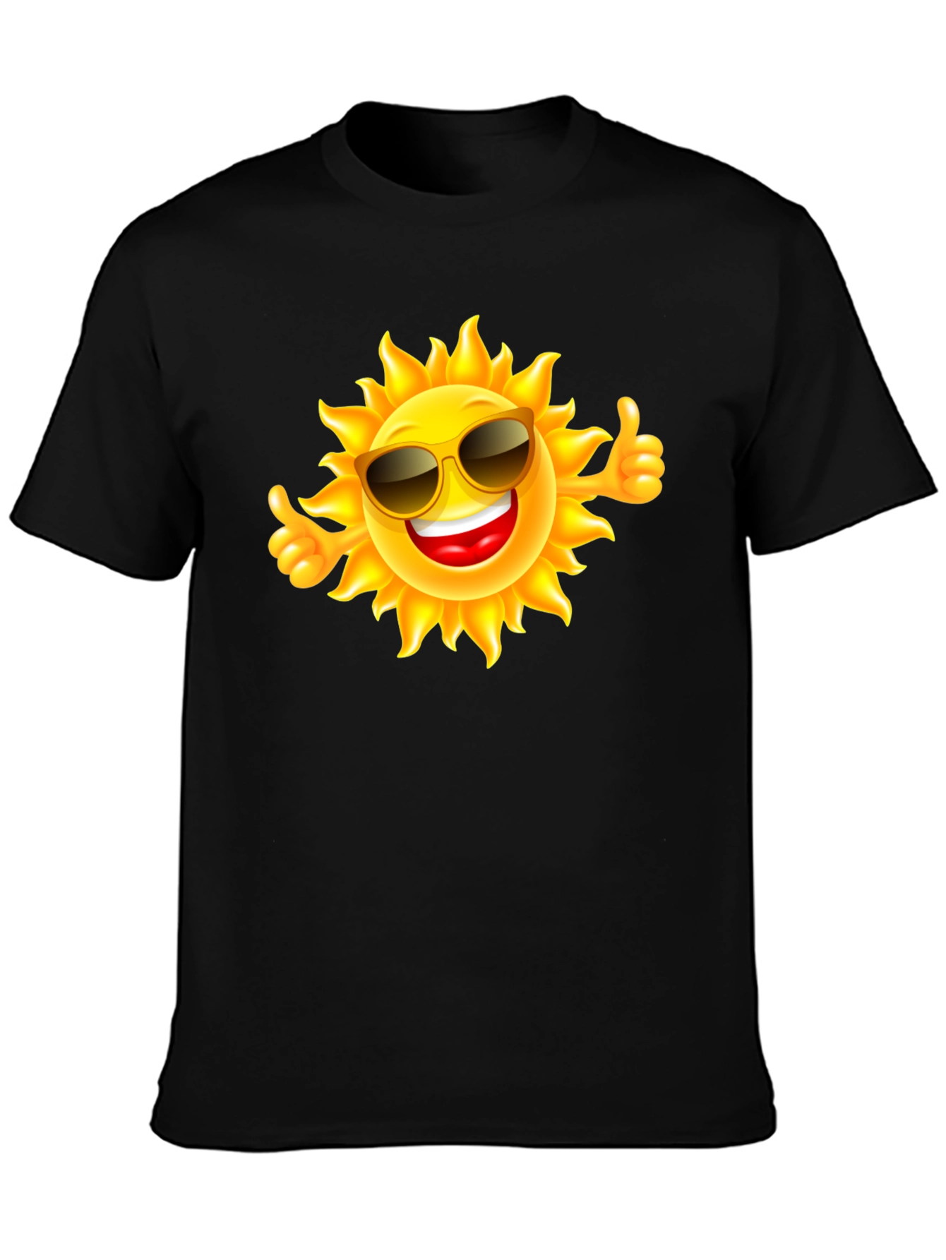 Sunny Vibes Black T-Shirt
