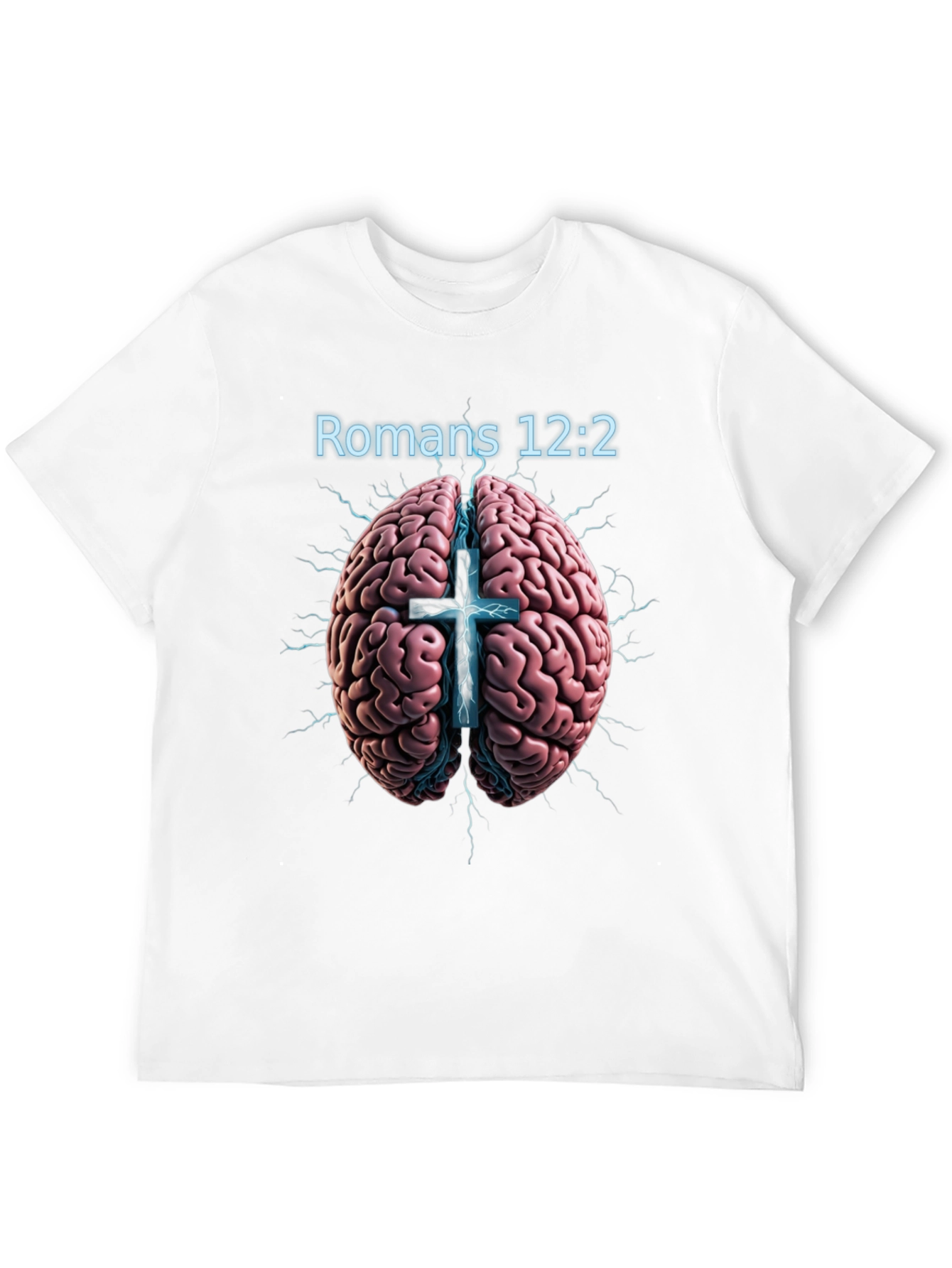 Romans 12:2 Brain & Cross Graphic T-Shirt